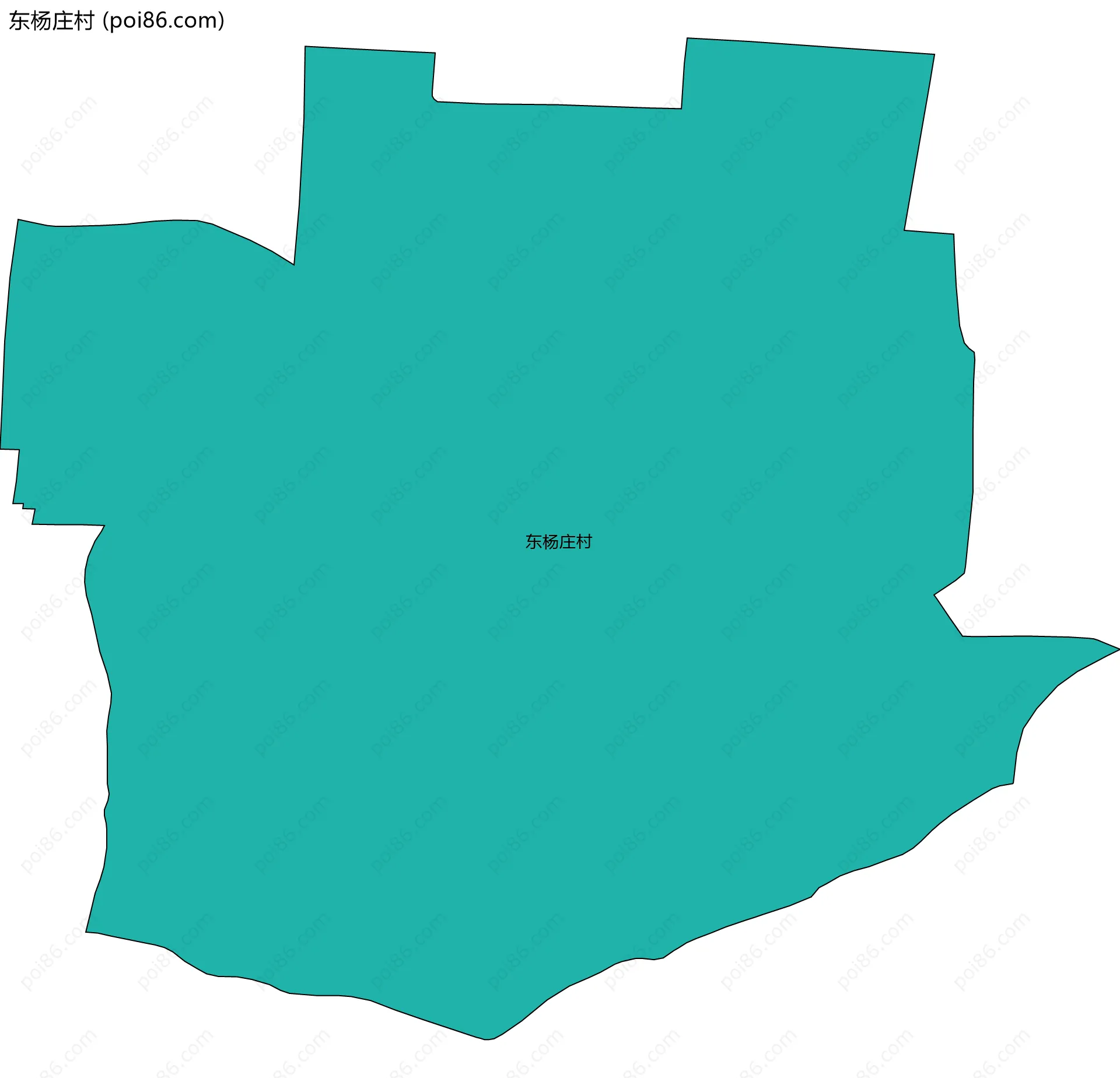 东杨庄村边界地图