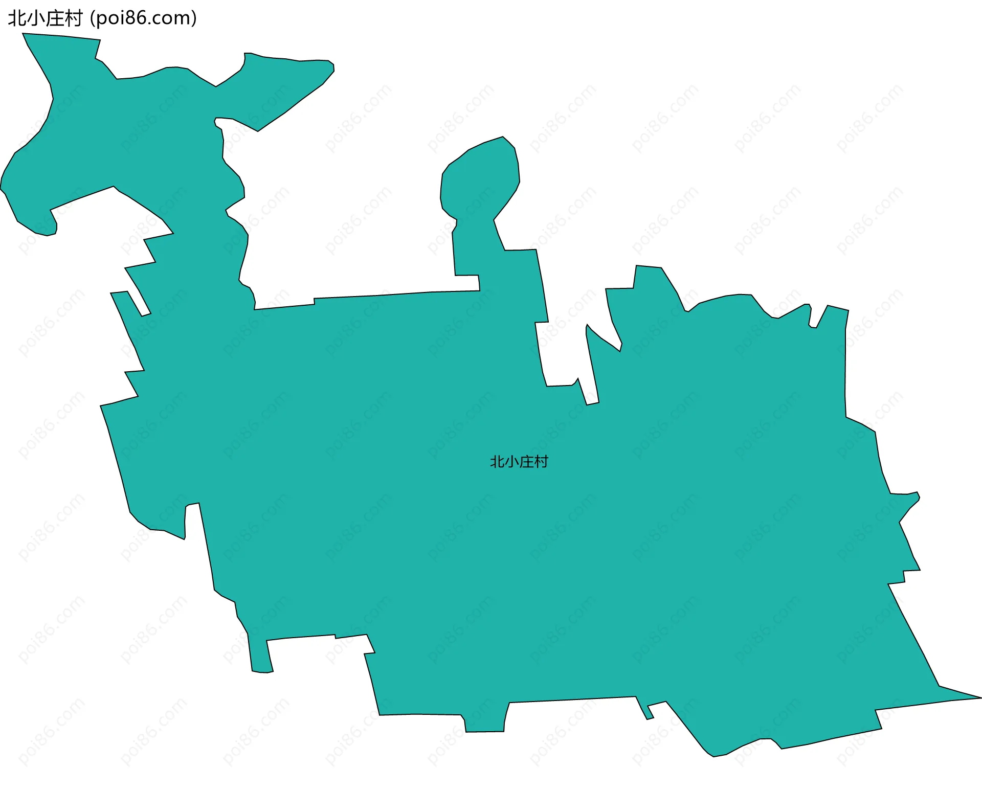 北小庄村边界地图