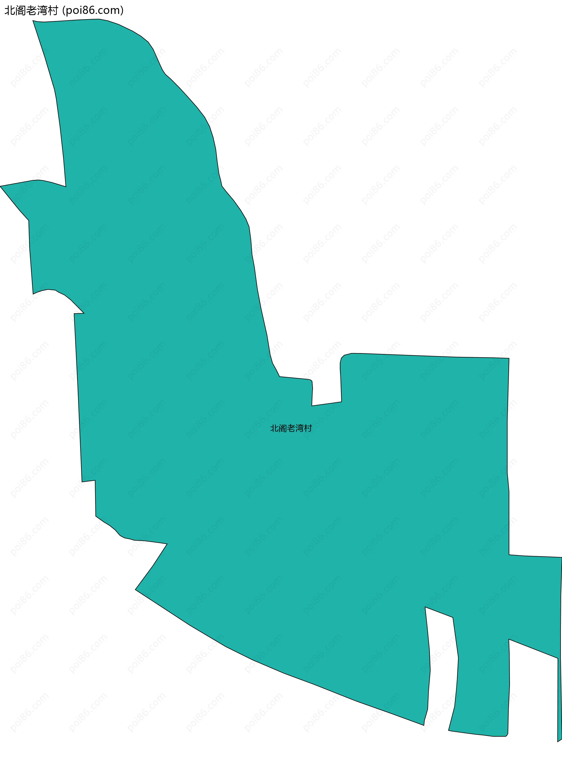 北阁老湾村边界地图