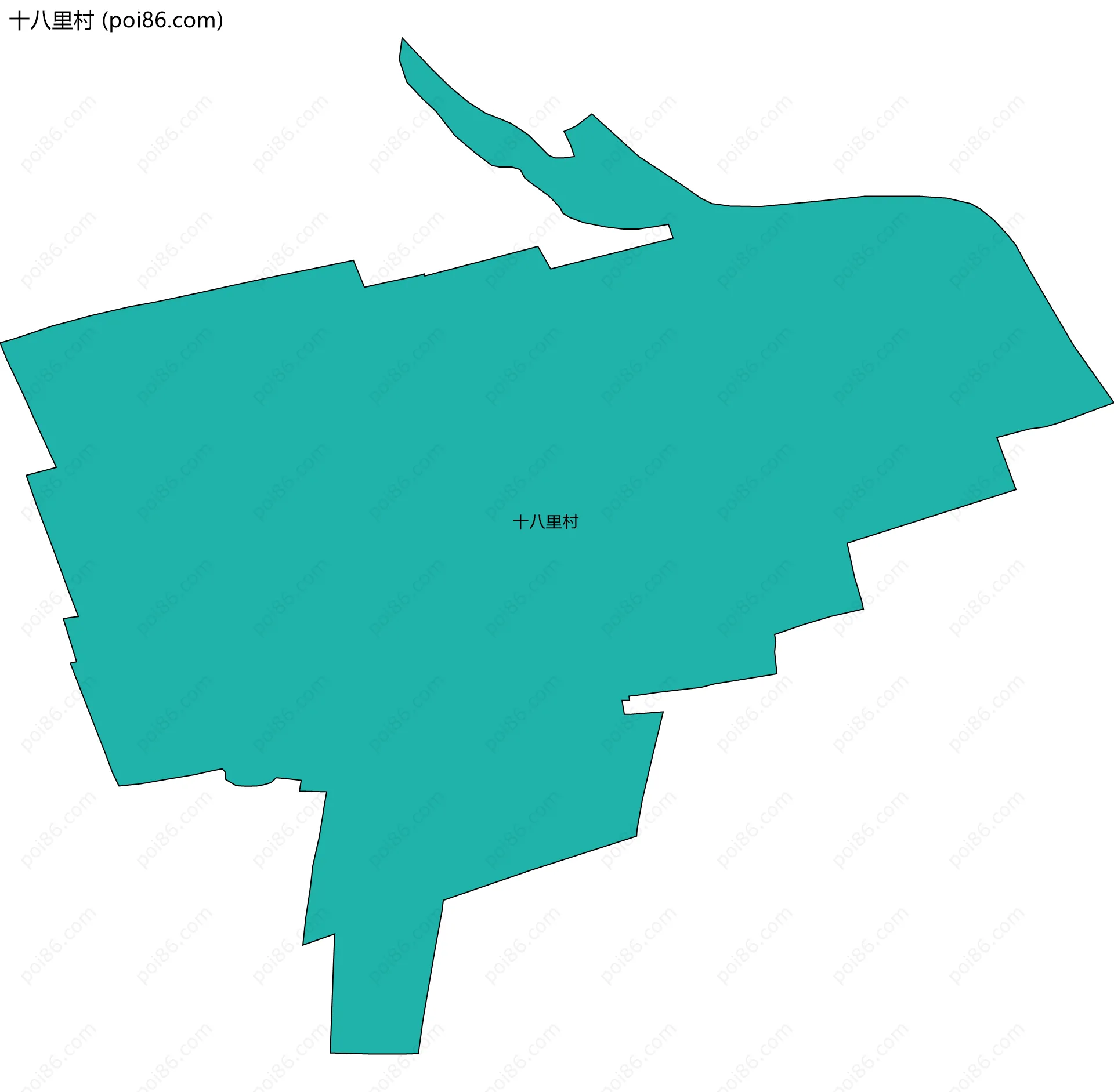 十八里村边界地图