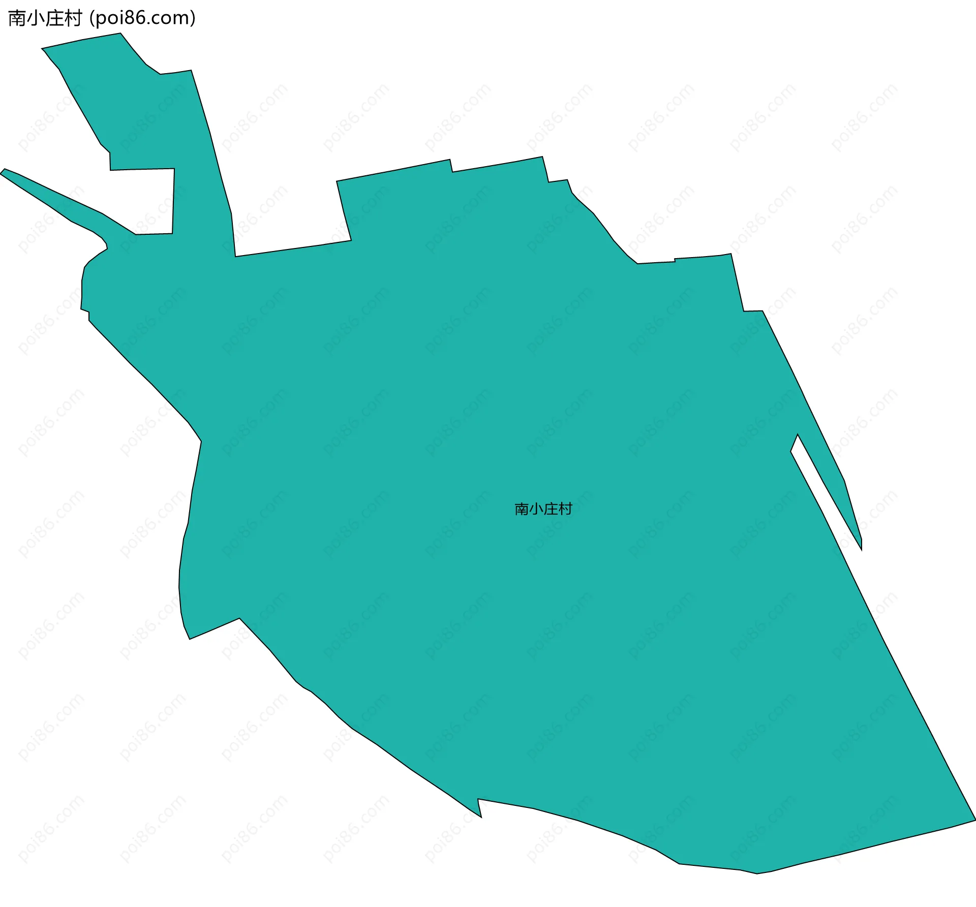 南小庄村边界地图