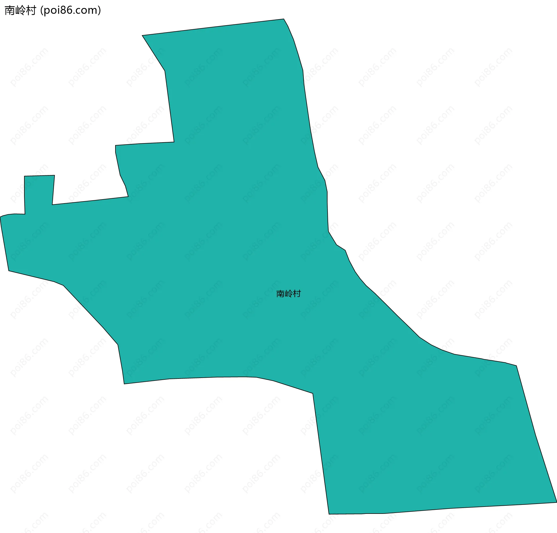 南岭村边界地图