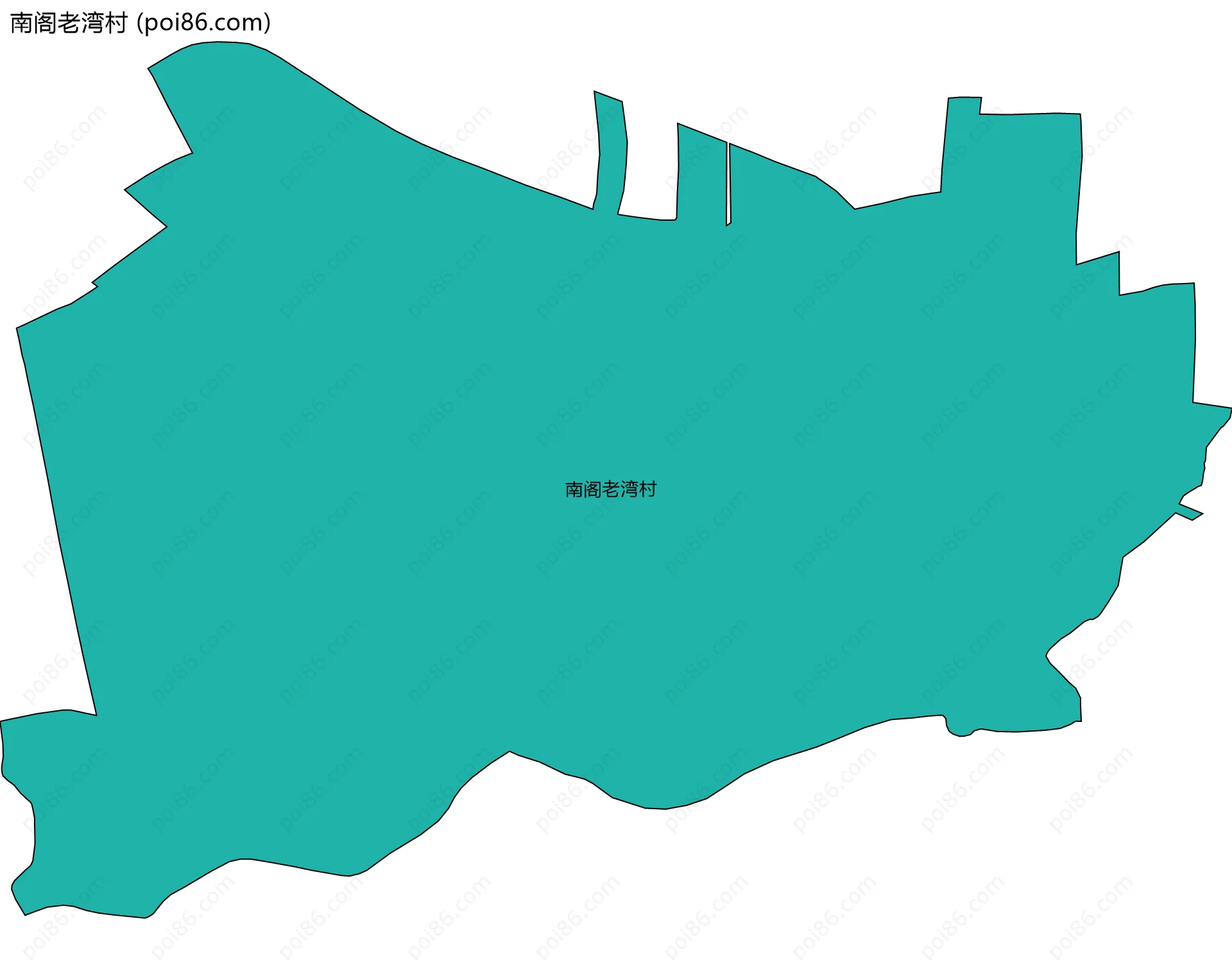 南阁老湾村边界地图