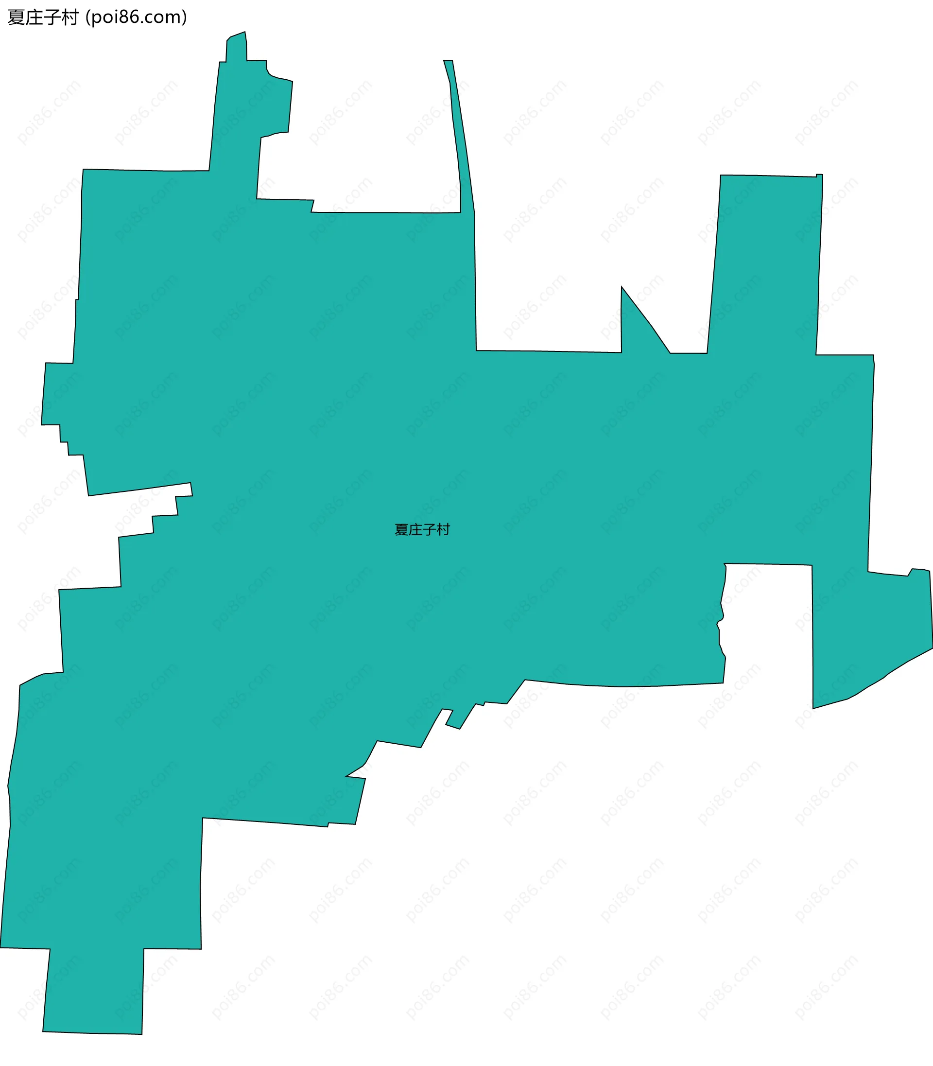 夏庄子村边界地图