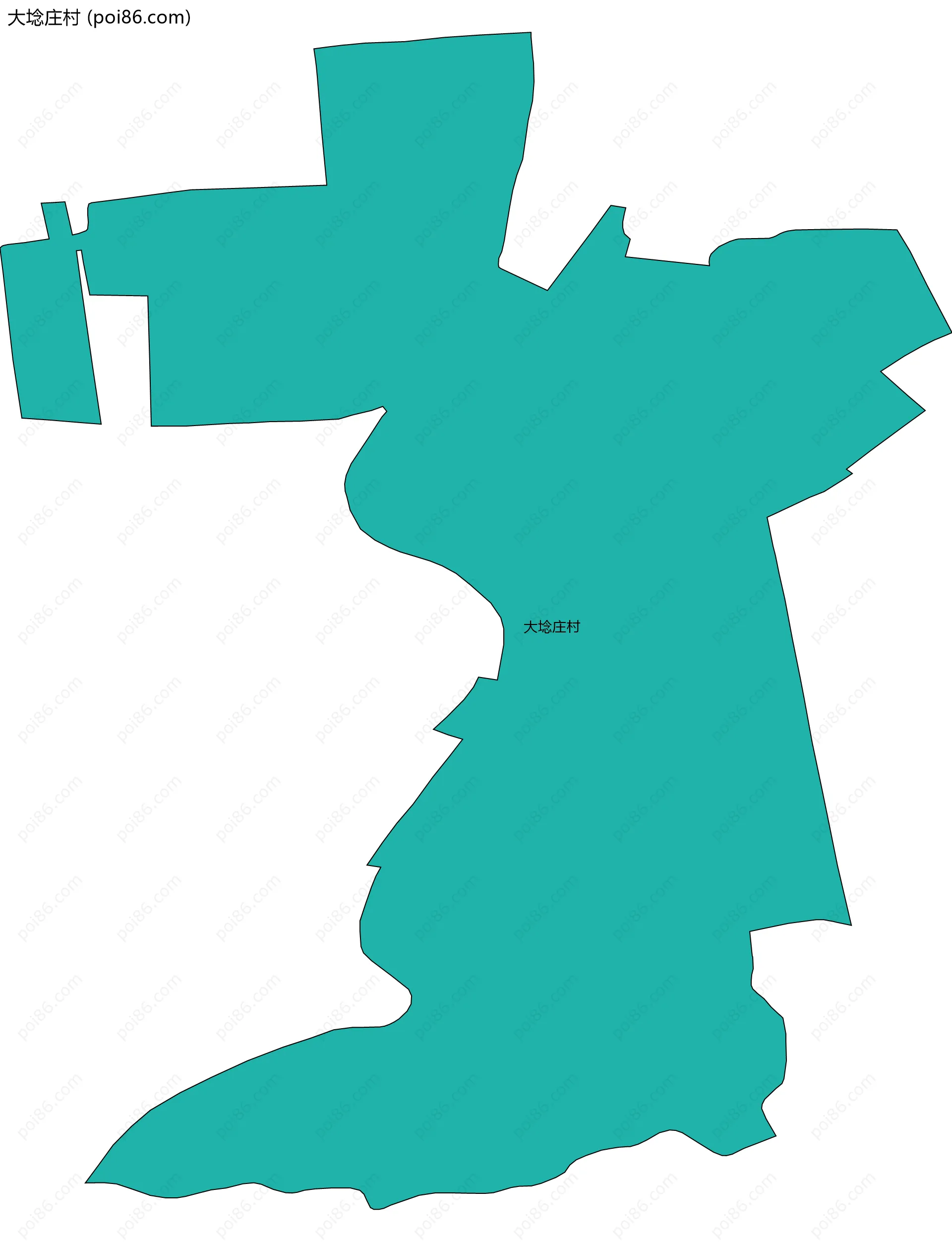 大埝庄村边界地图