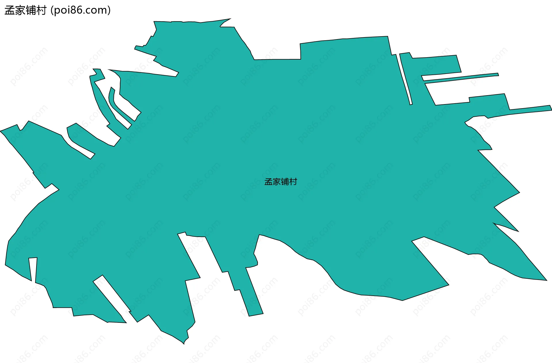 孟家铺村边界地图