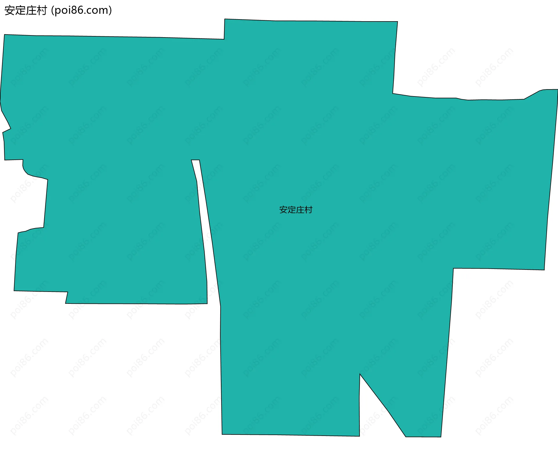 安定庄村边界地图
