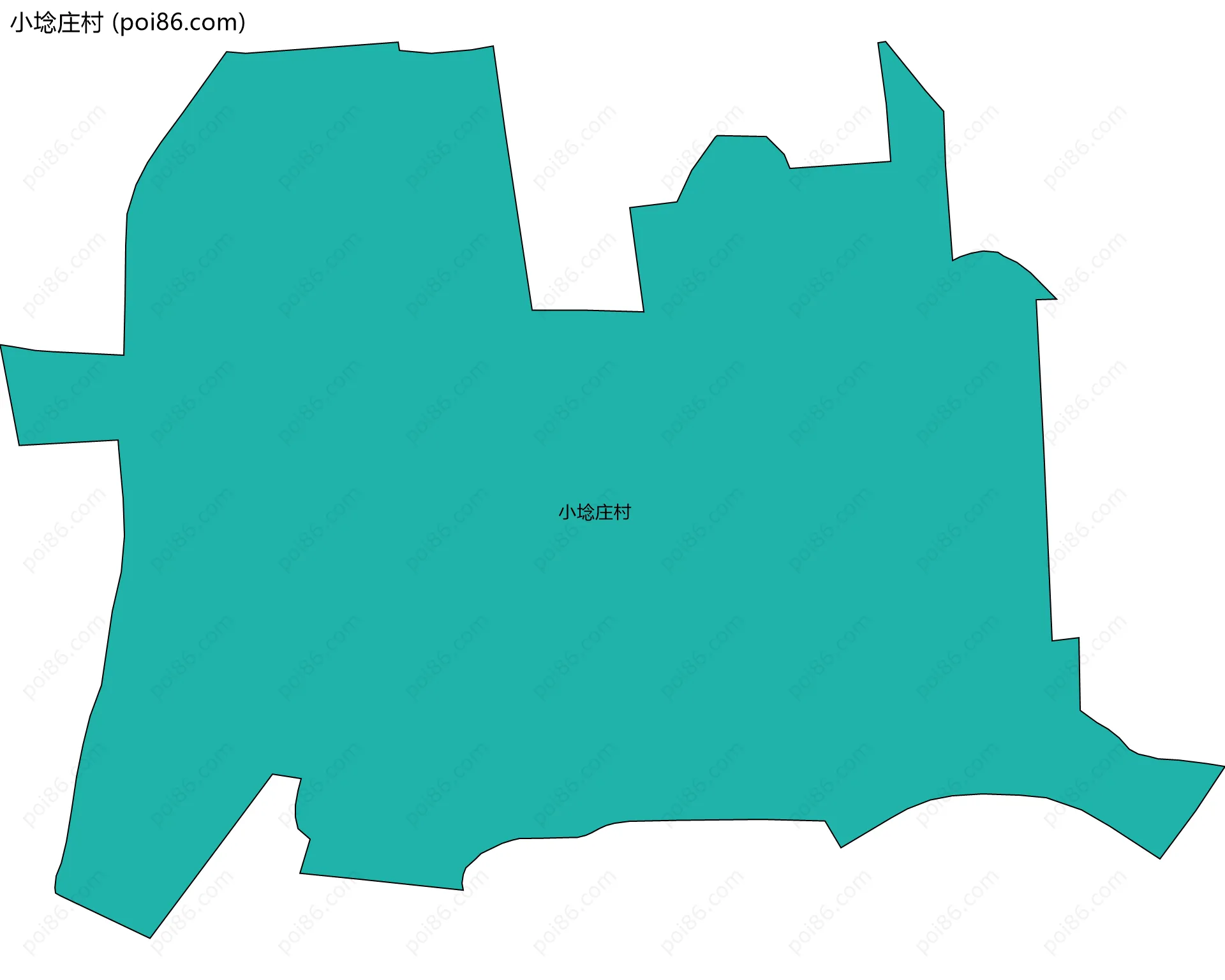 小埝庄村边界地图