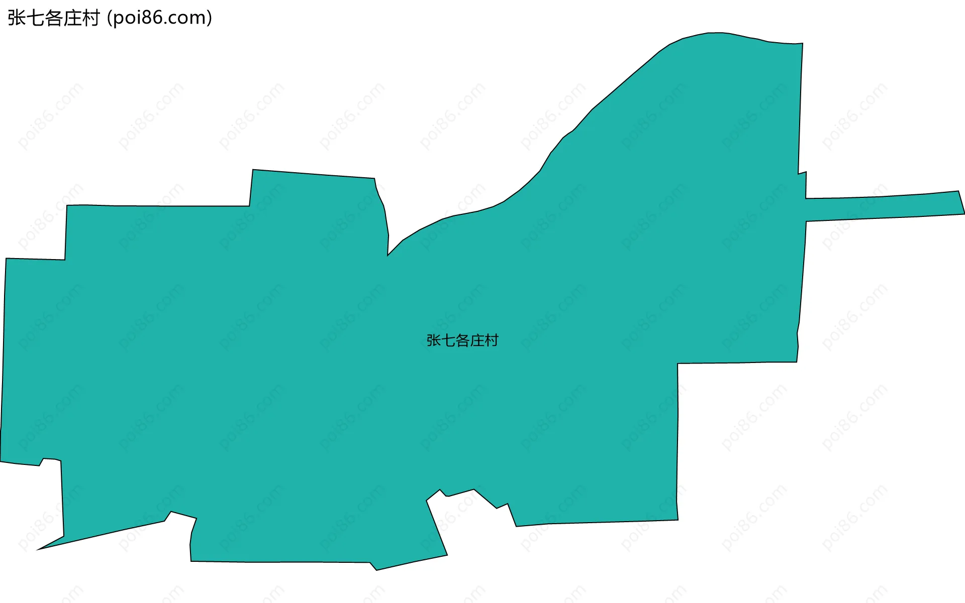 张七各庄村边界地图