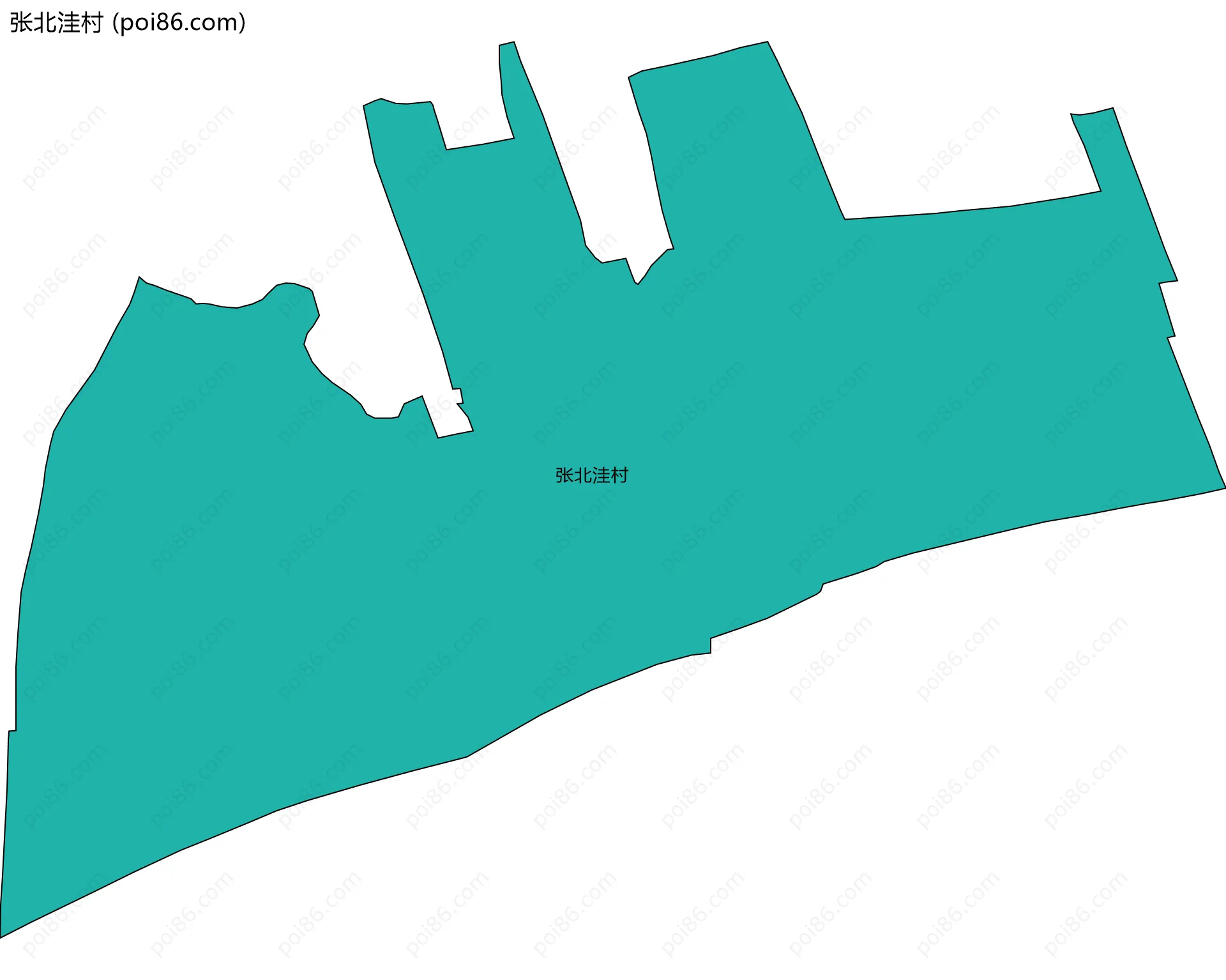 张北洼村边界地图