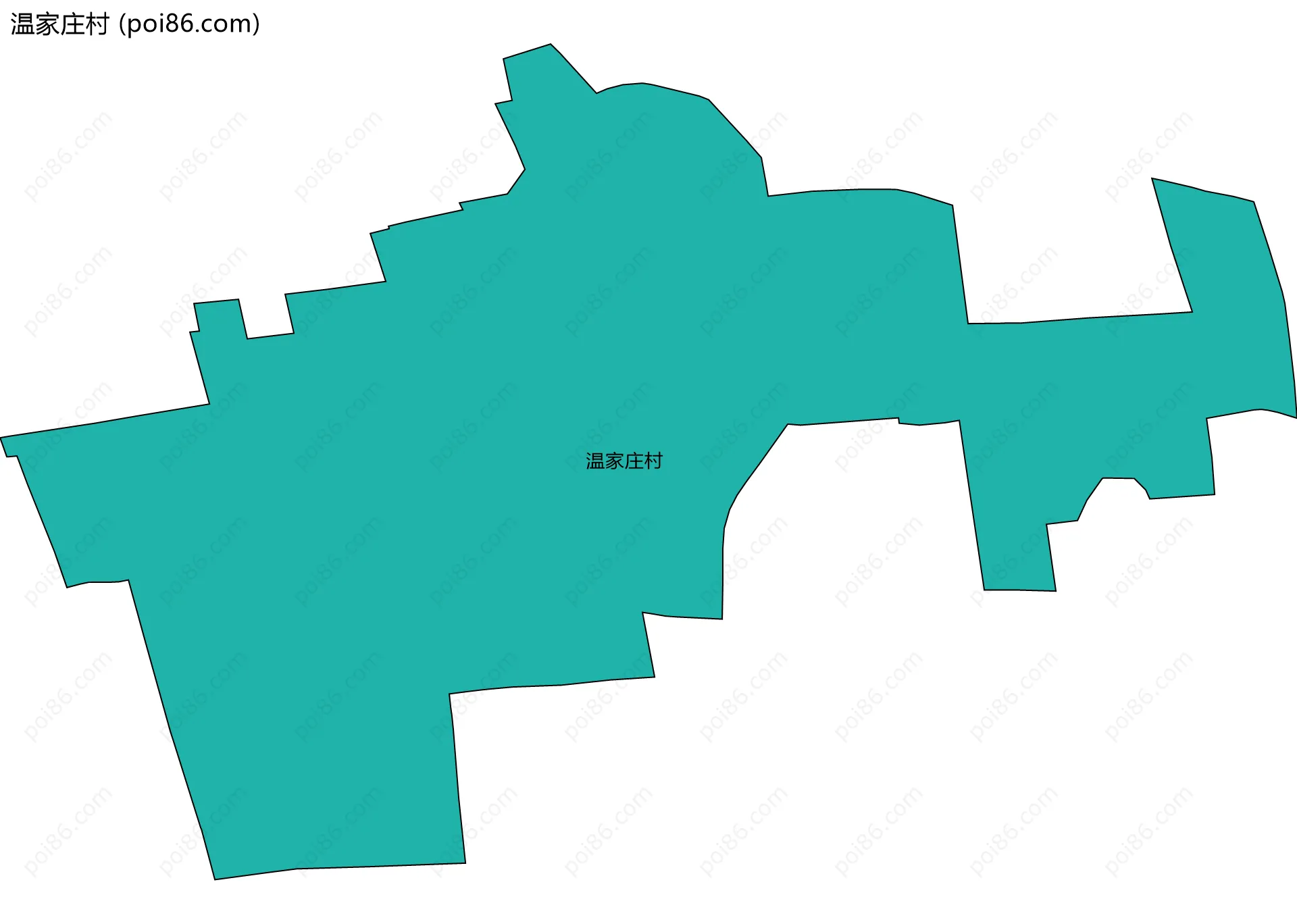 温家庄村边界地图