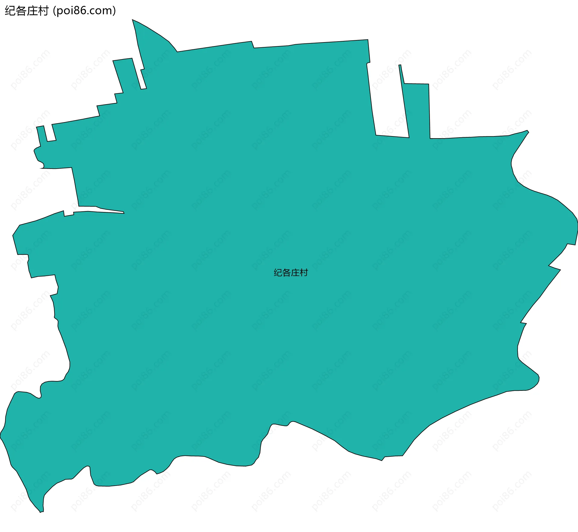 纪各庄村边界地图