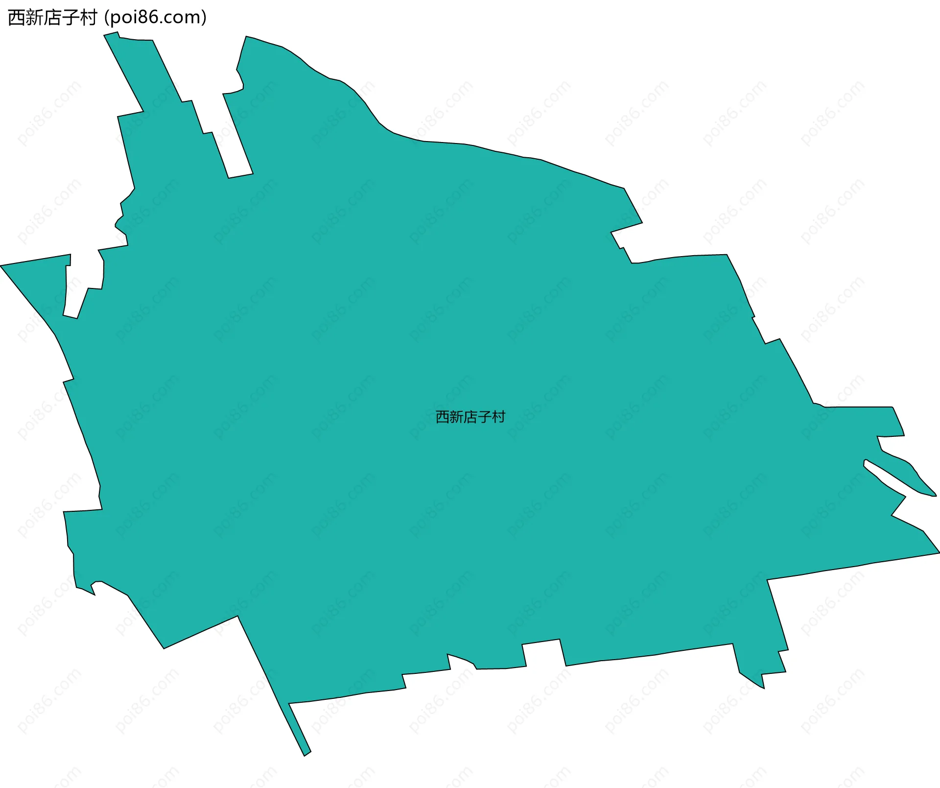 西新店子村边界地图