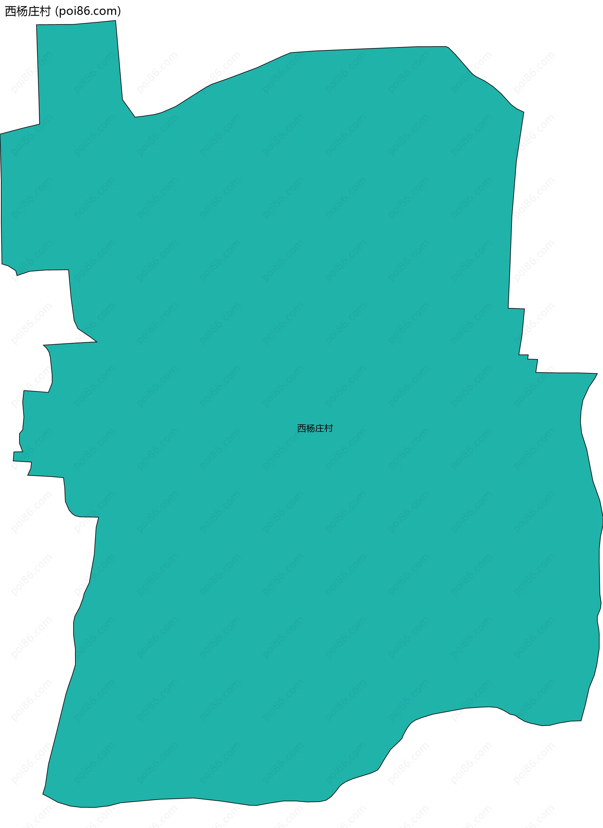 西杨庄村边界地图