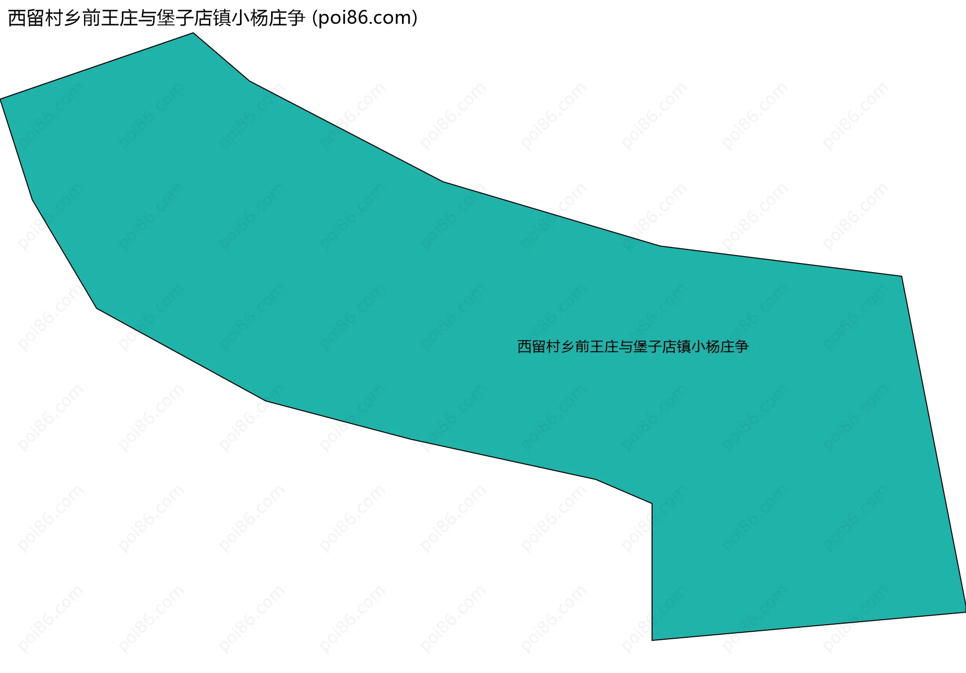 西留村乡前王庄与堡子店镇小杨庄争边界地图