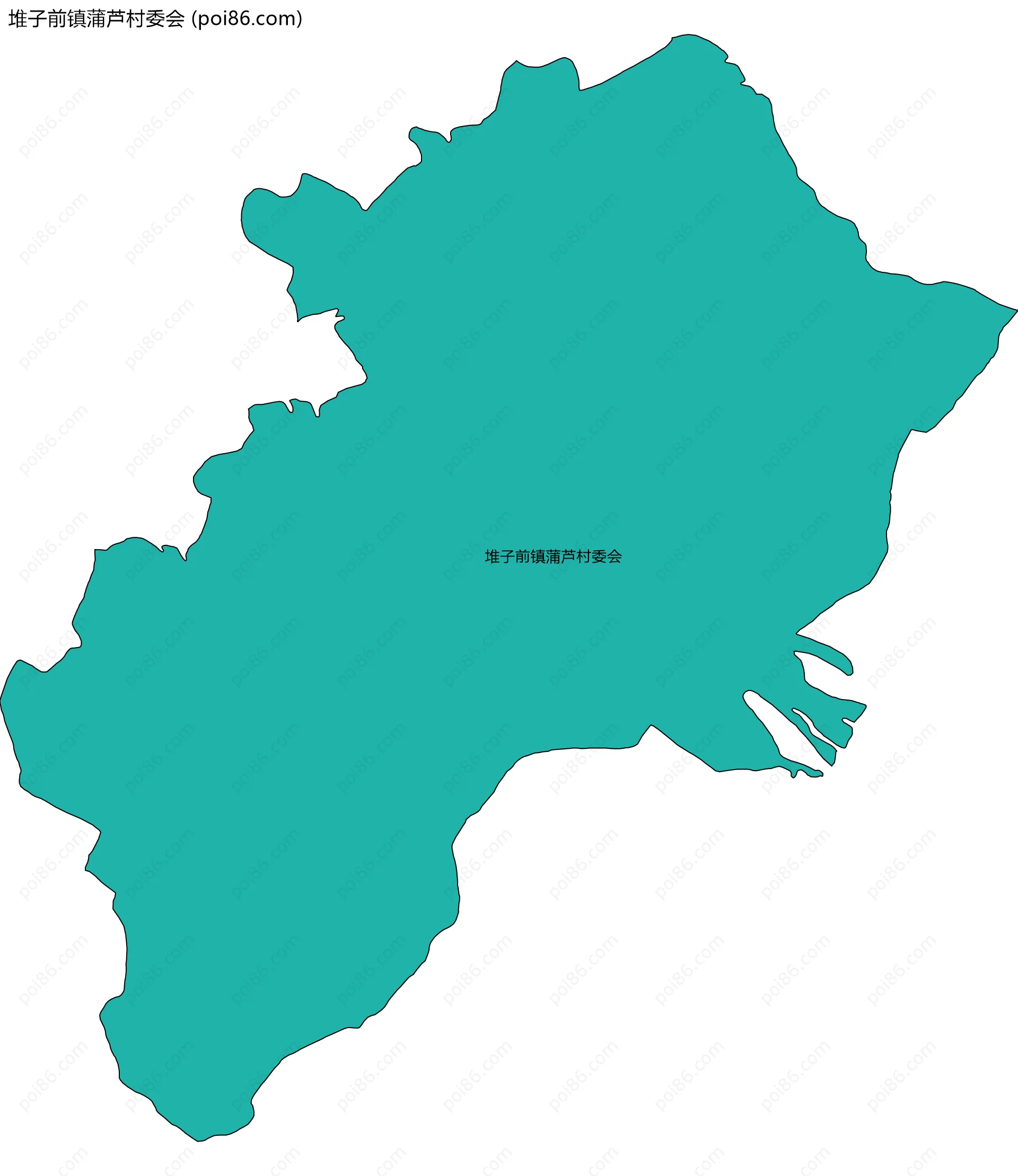 堆子前镇蒲芦村委会边界地图