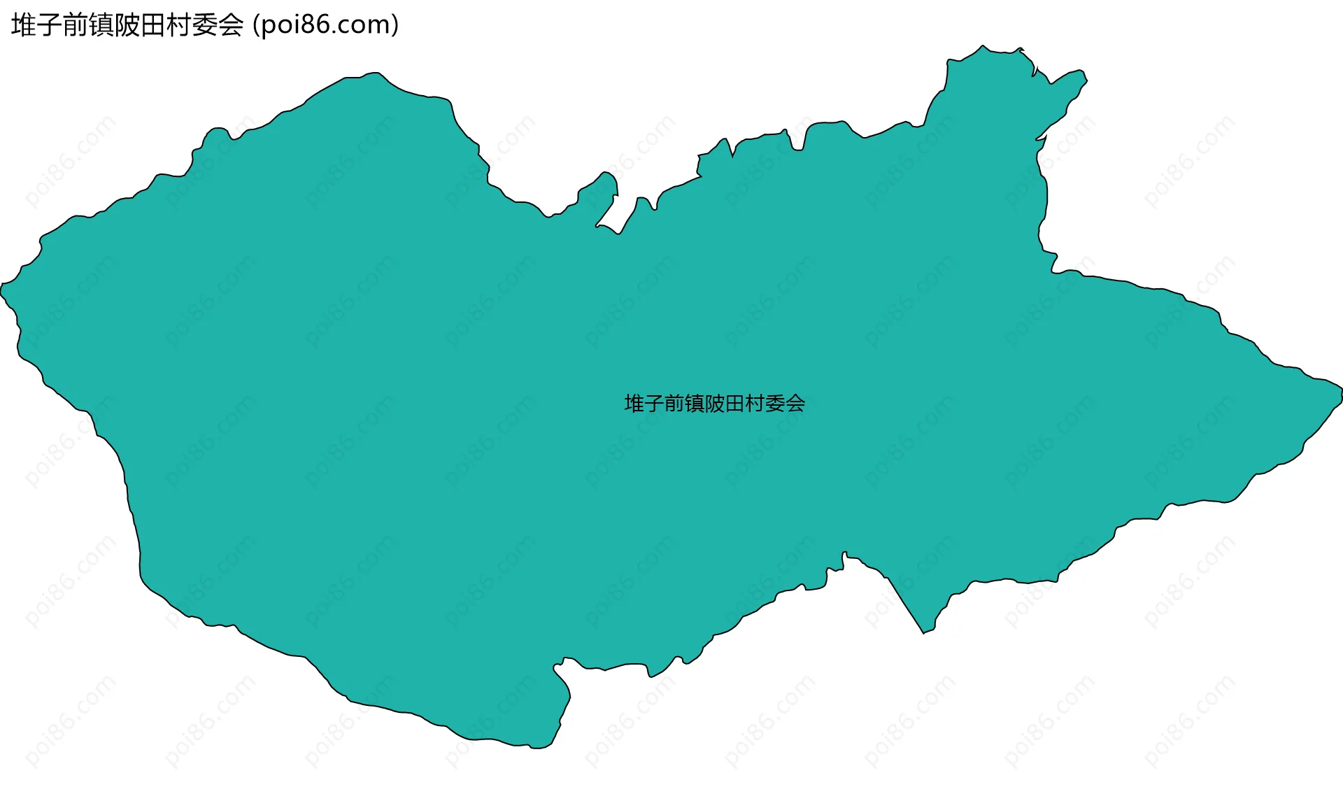 堆子前镇陂田村委会边界地图