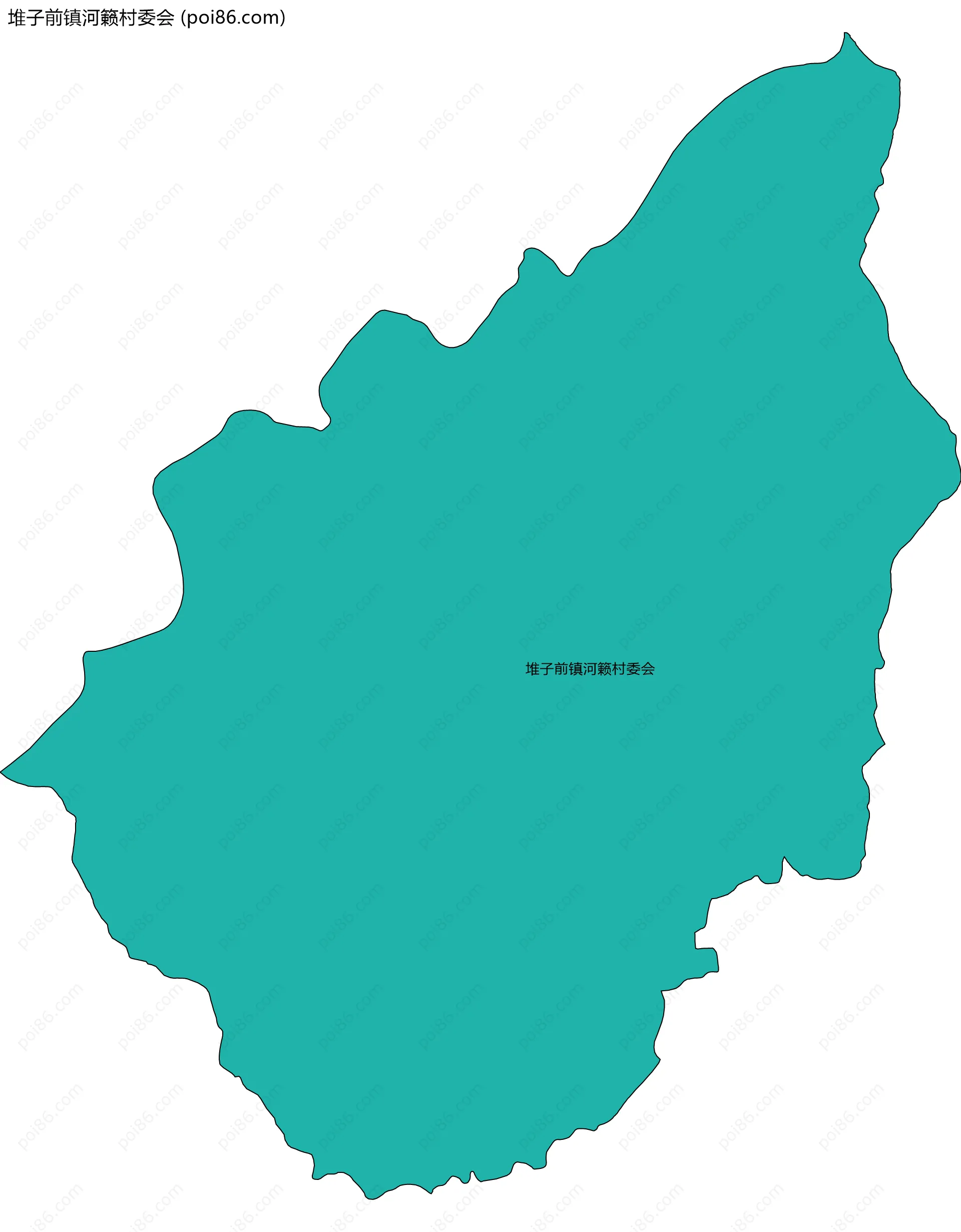 堆子前镇河籁村委会边界地图