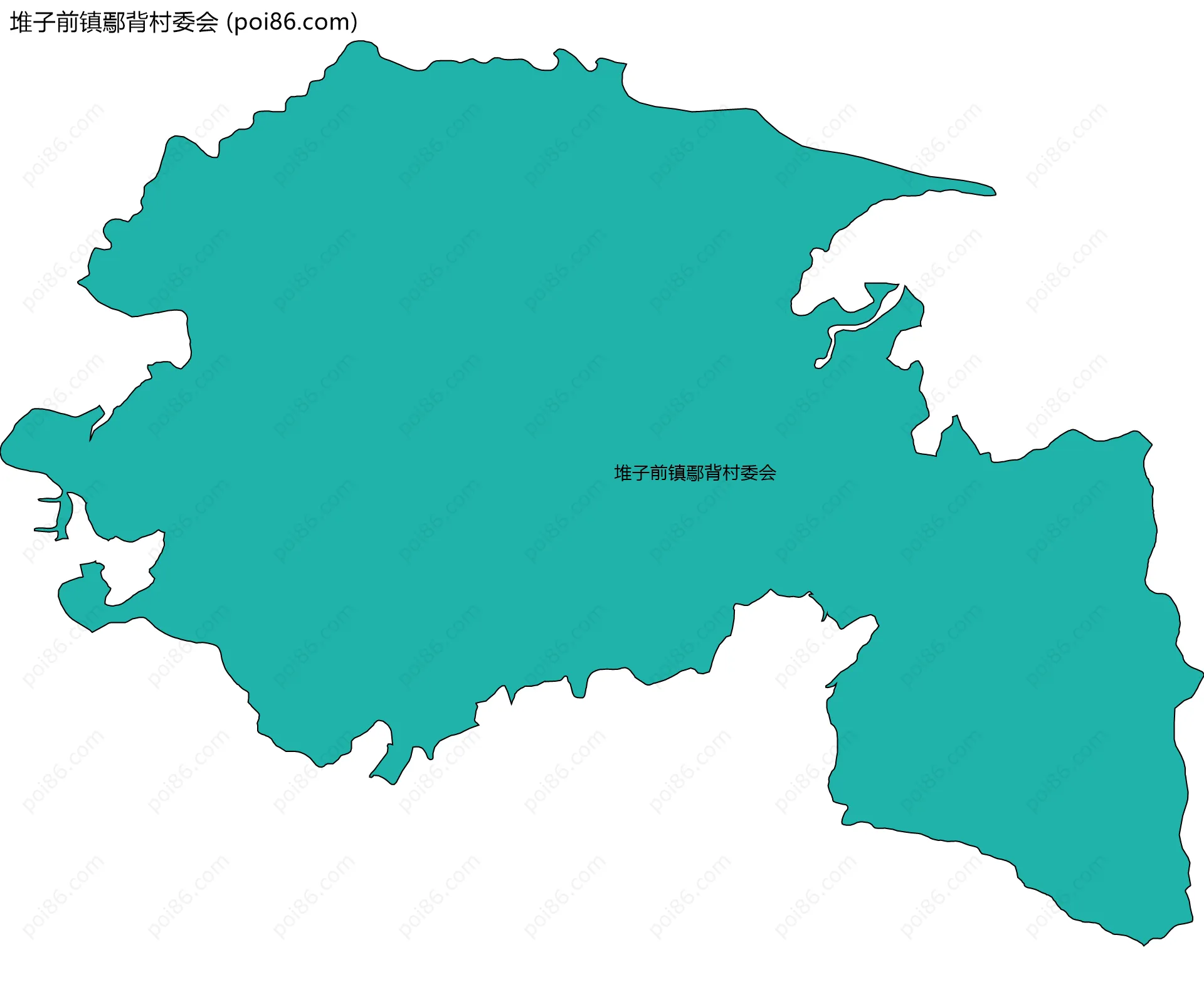 堆子前镇鄢背村委会边界地图