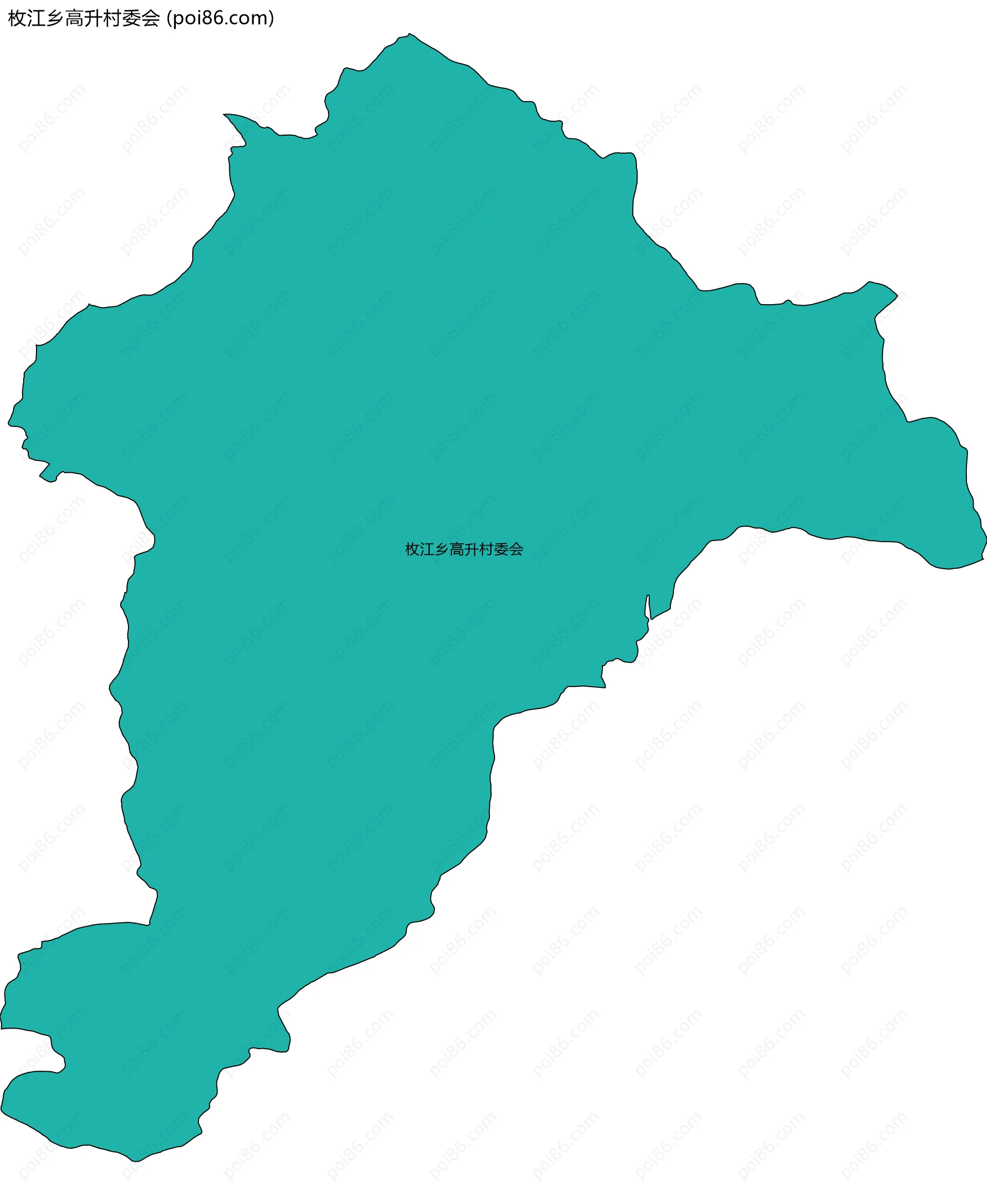 枚江乡高升村委会边界地图