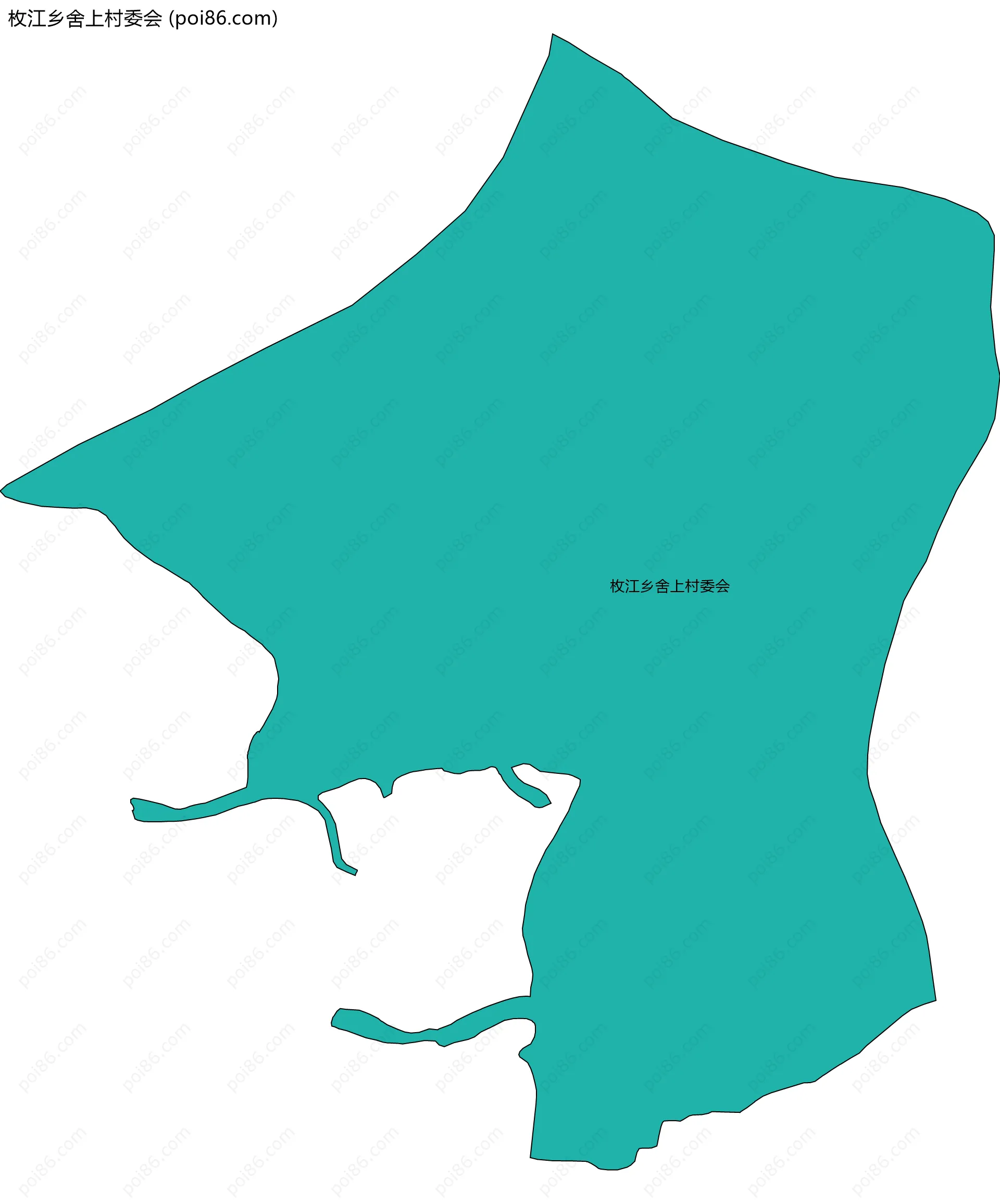 枚江乡舍上村委会边界地图