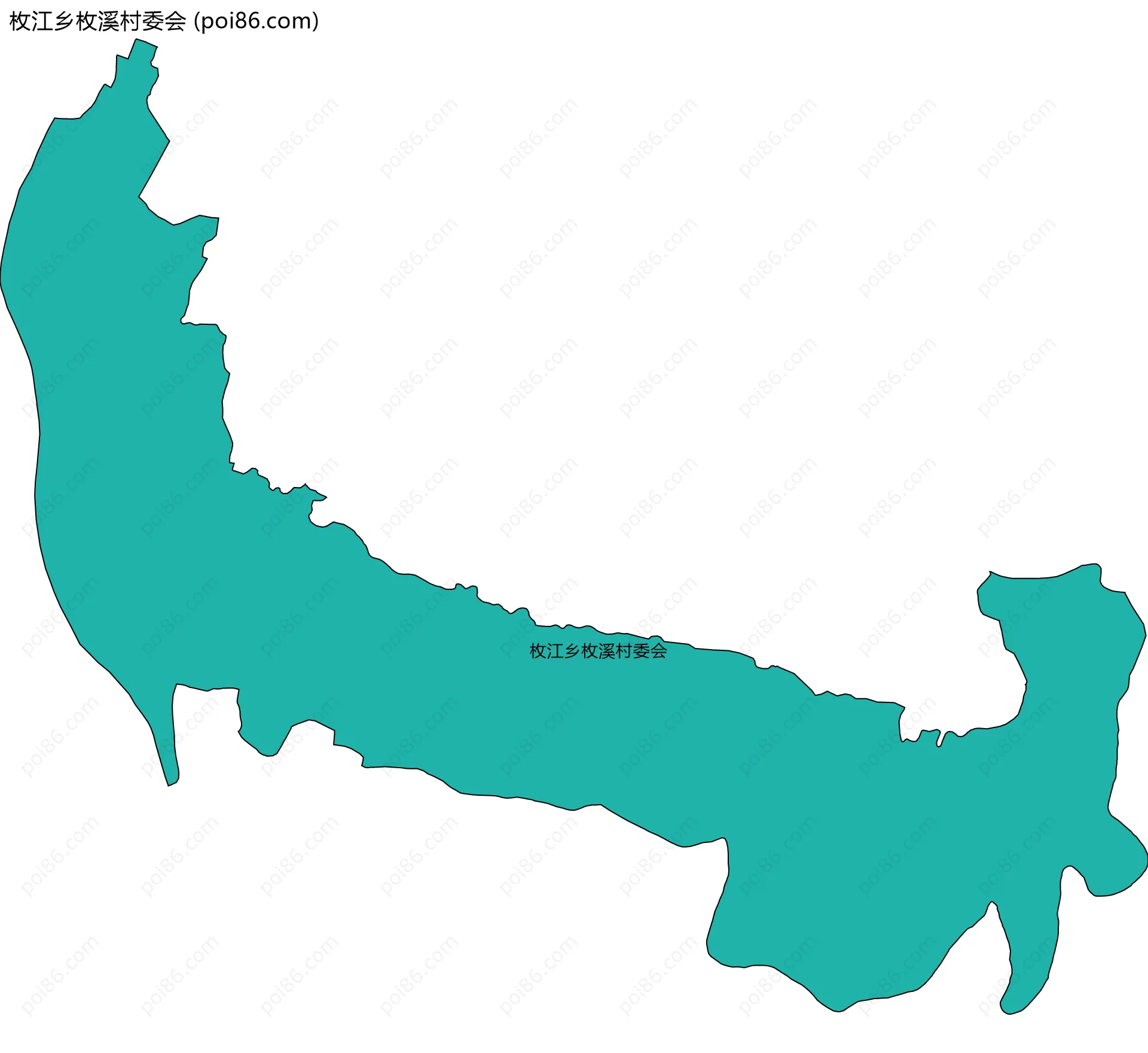 枚江乡枚溪村委会边界地图
