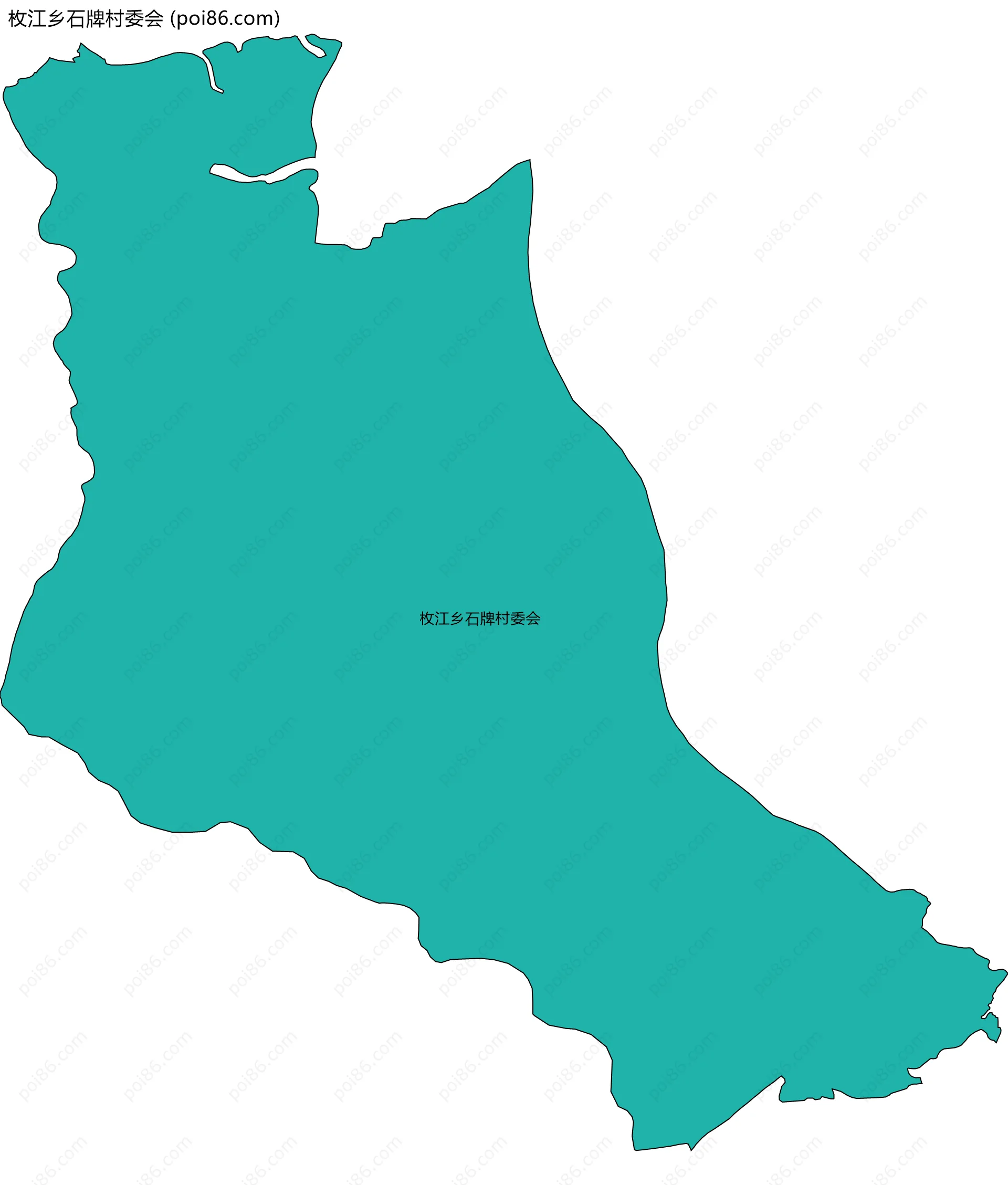 枚江乡石牌村委会边界地图