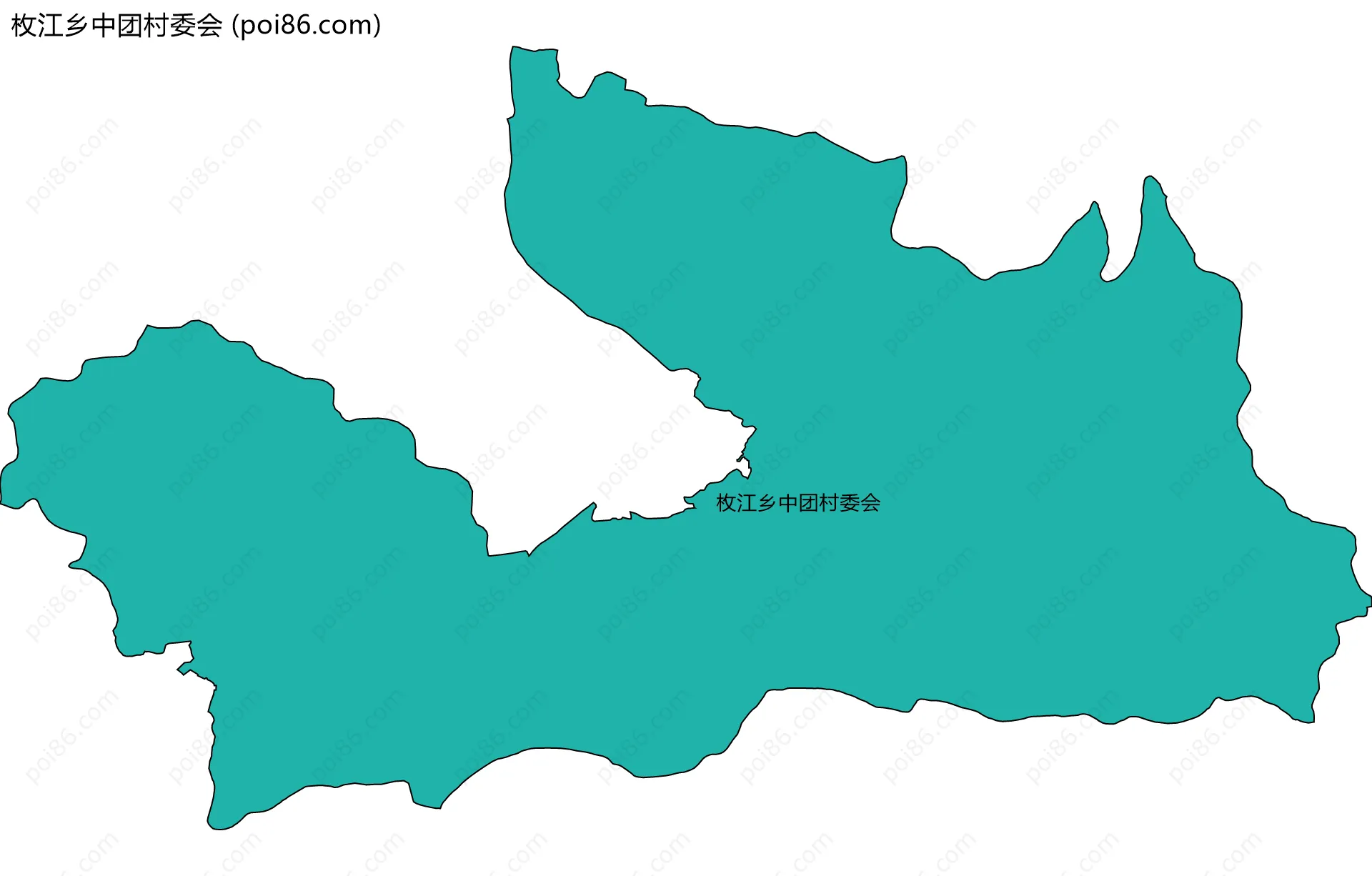 枚江乡中团村委会边界地图