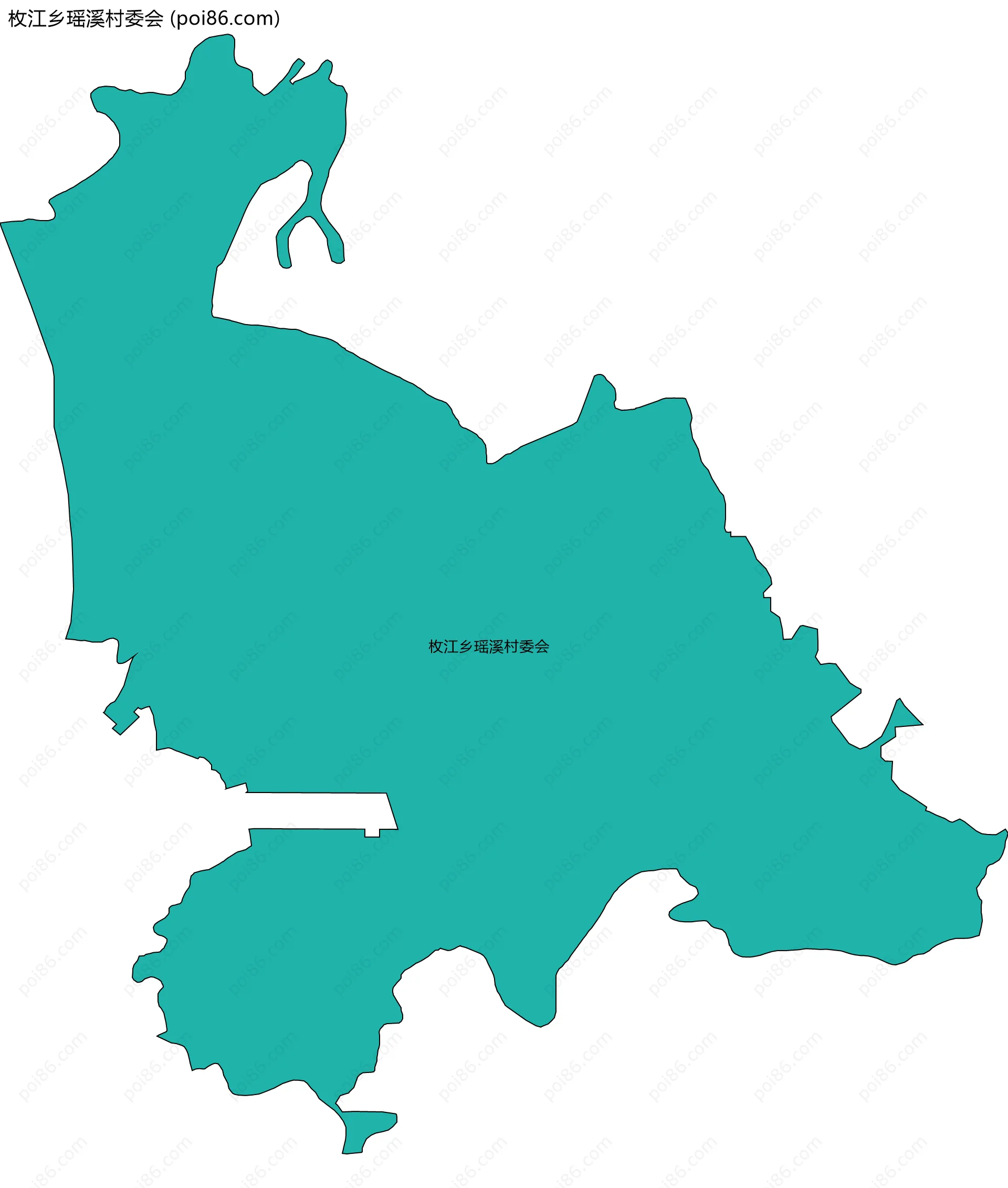 枚江乡瑶溪村委会边界地图