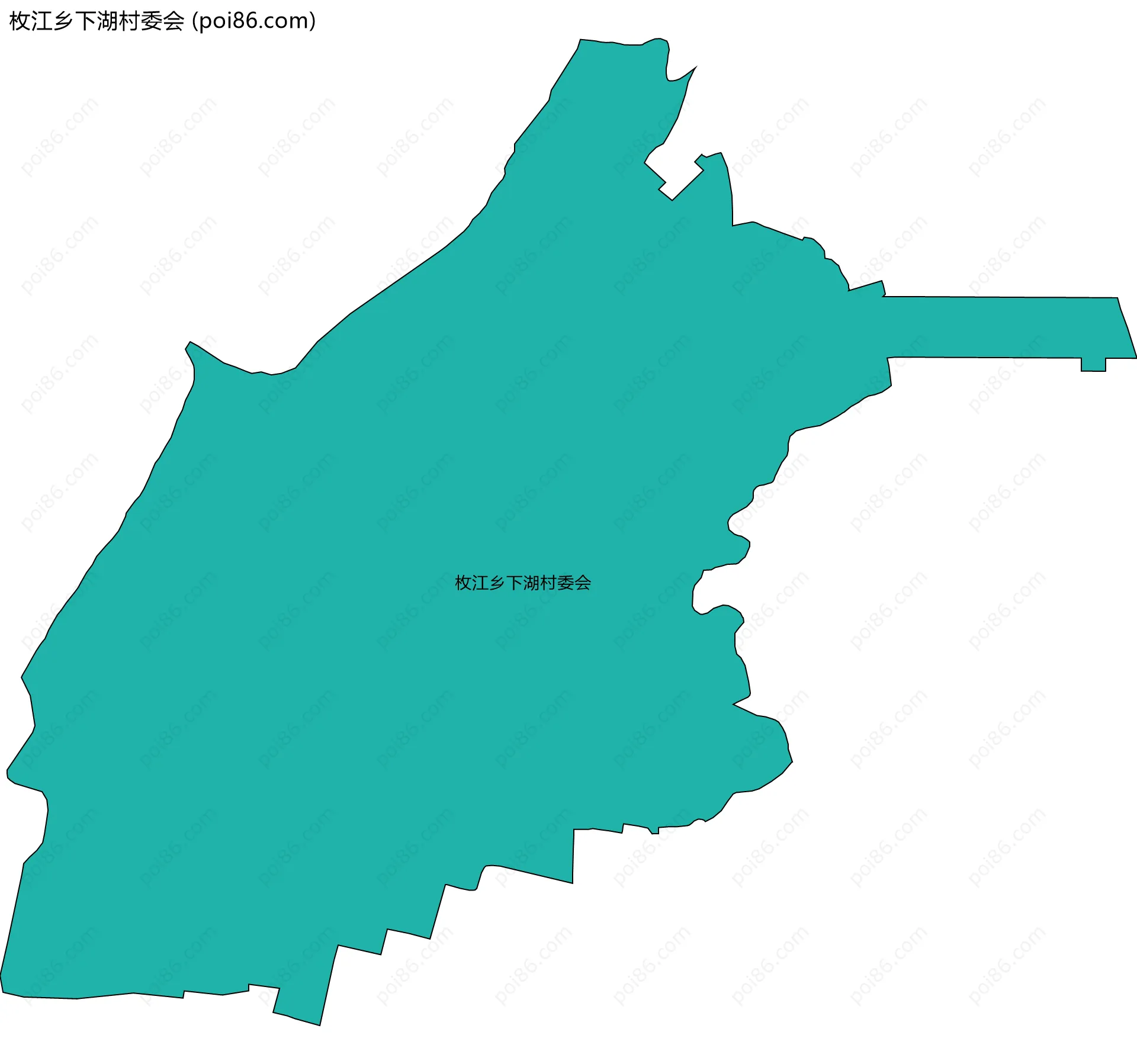 枚江乡下湖村委会边界地图