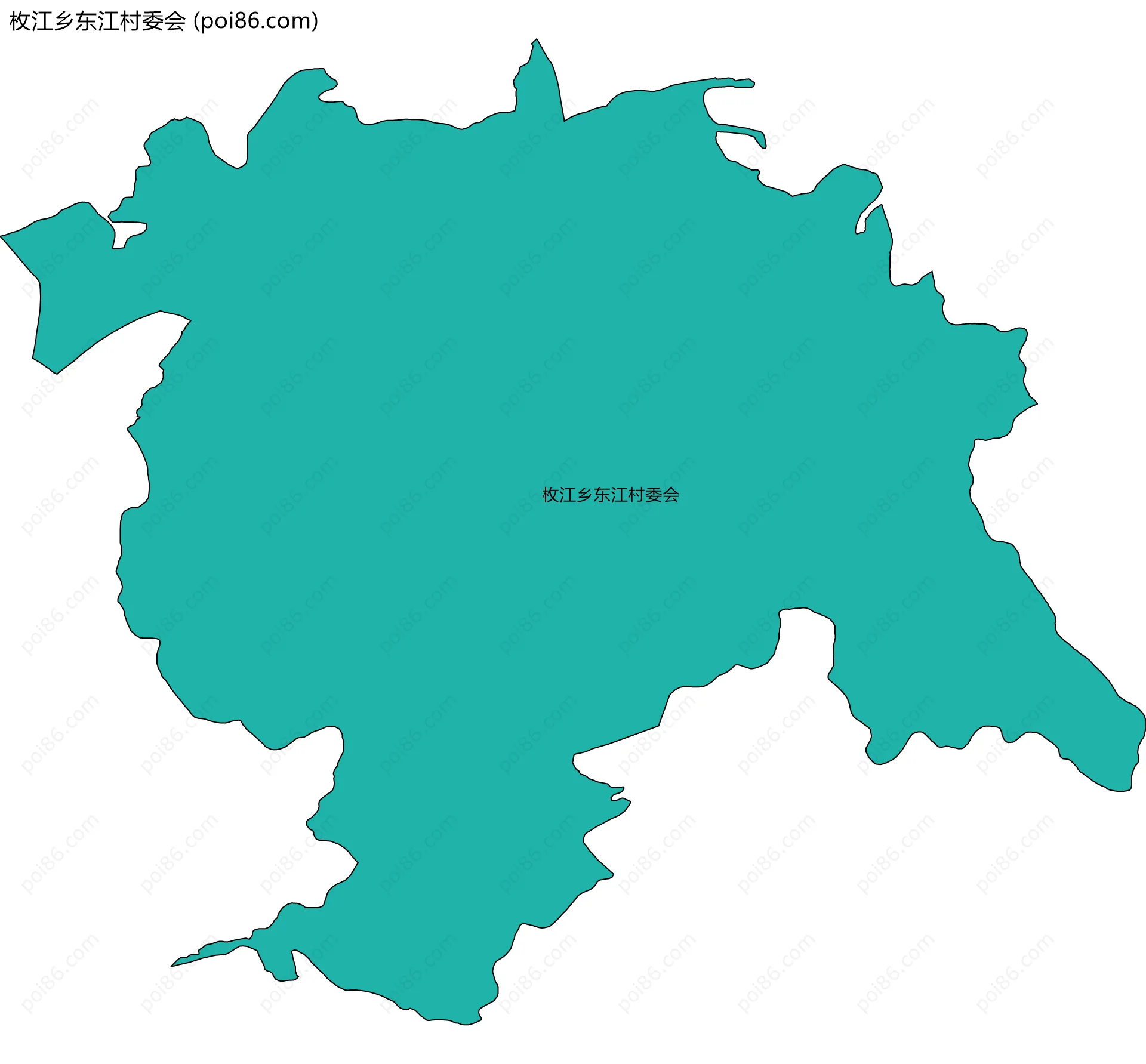 枚江乡东江村委会边界地图