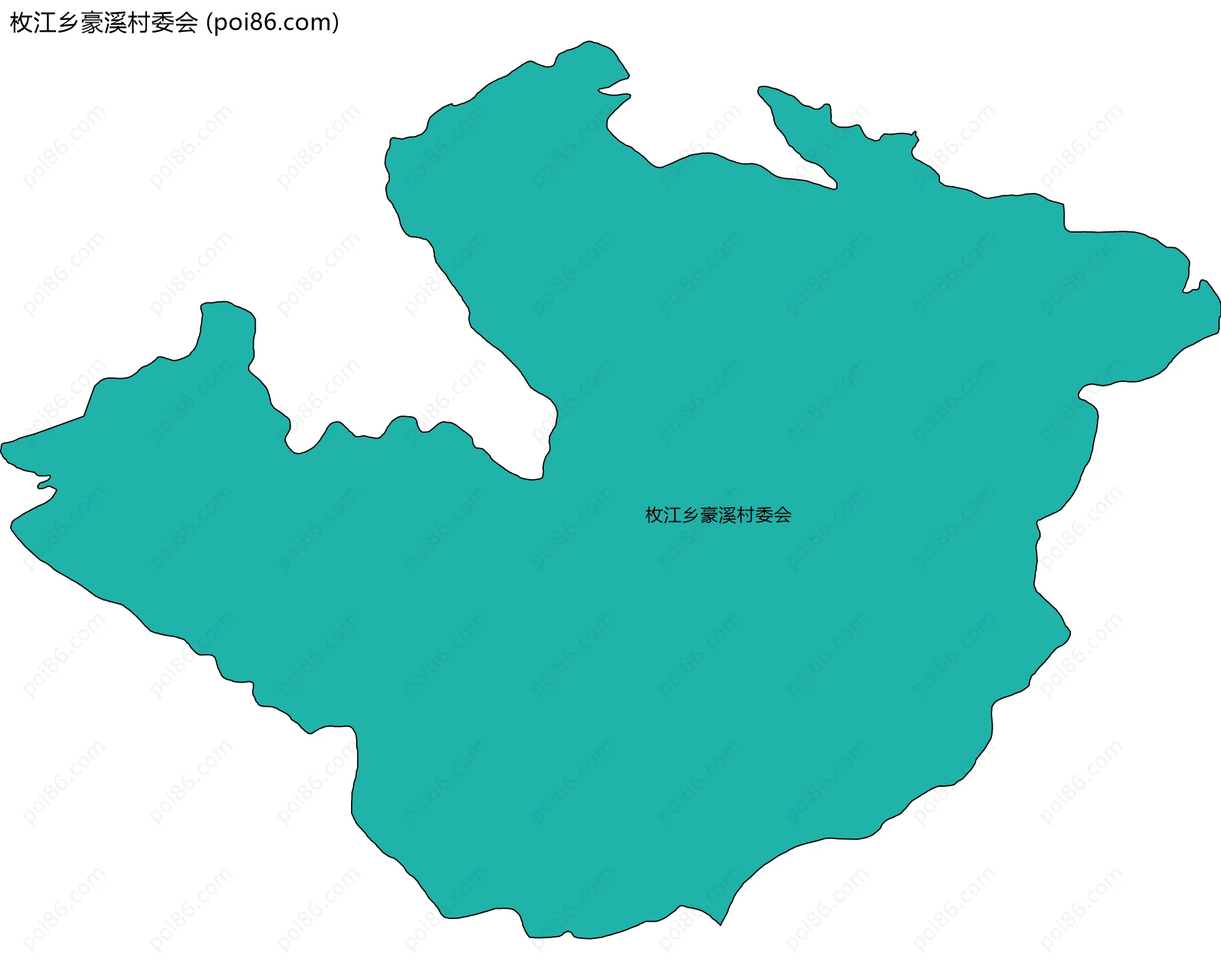 枚江乡豪溪村委会边界地图