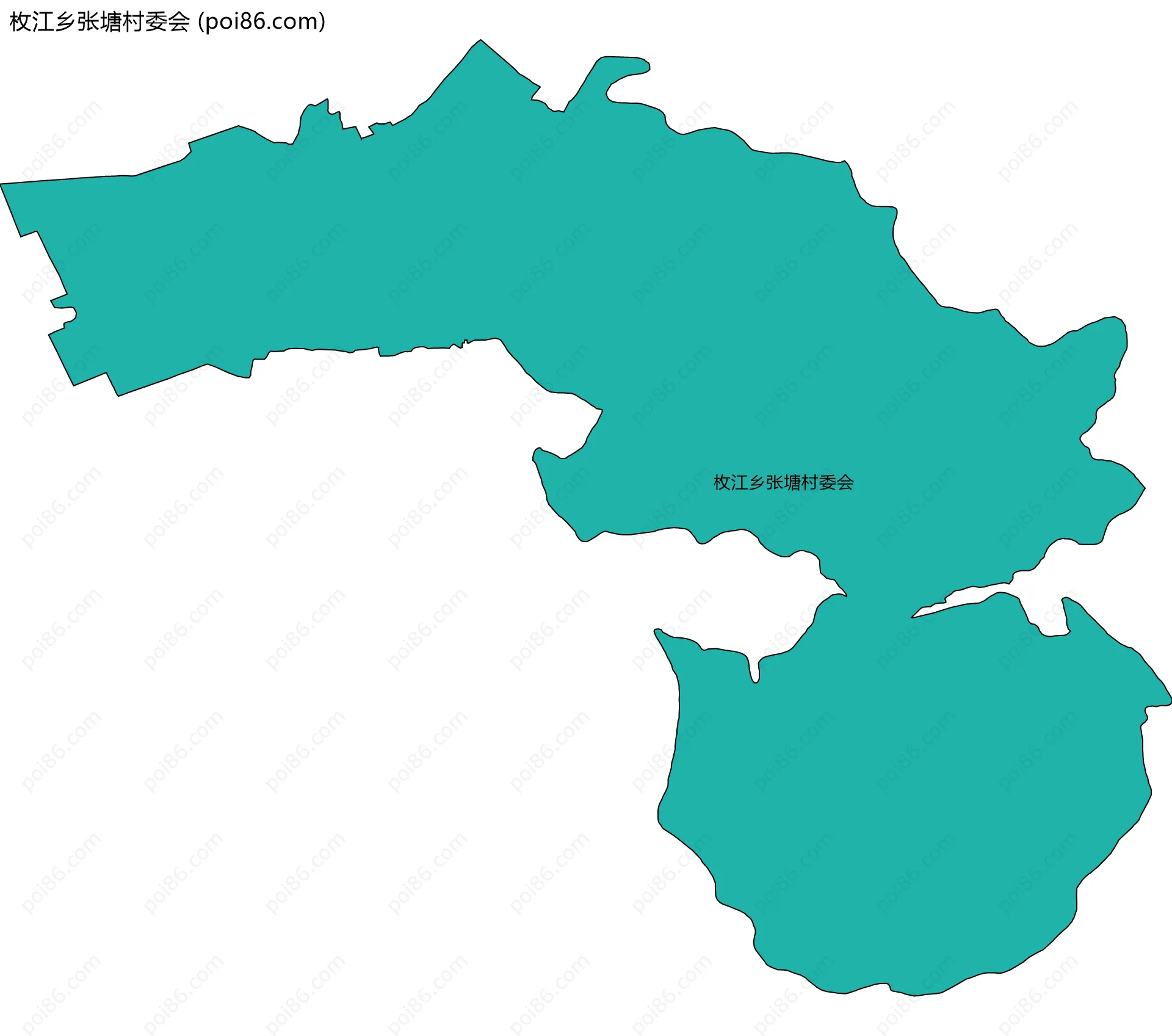 枚江乡张塘村委会边界地图