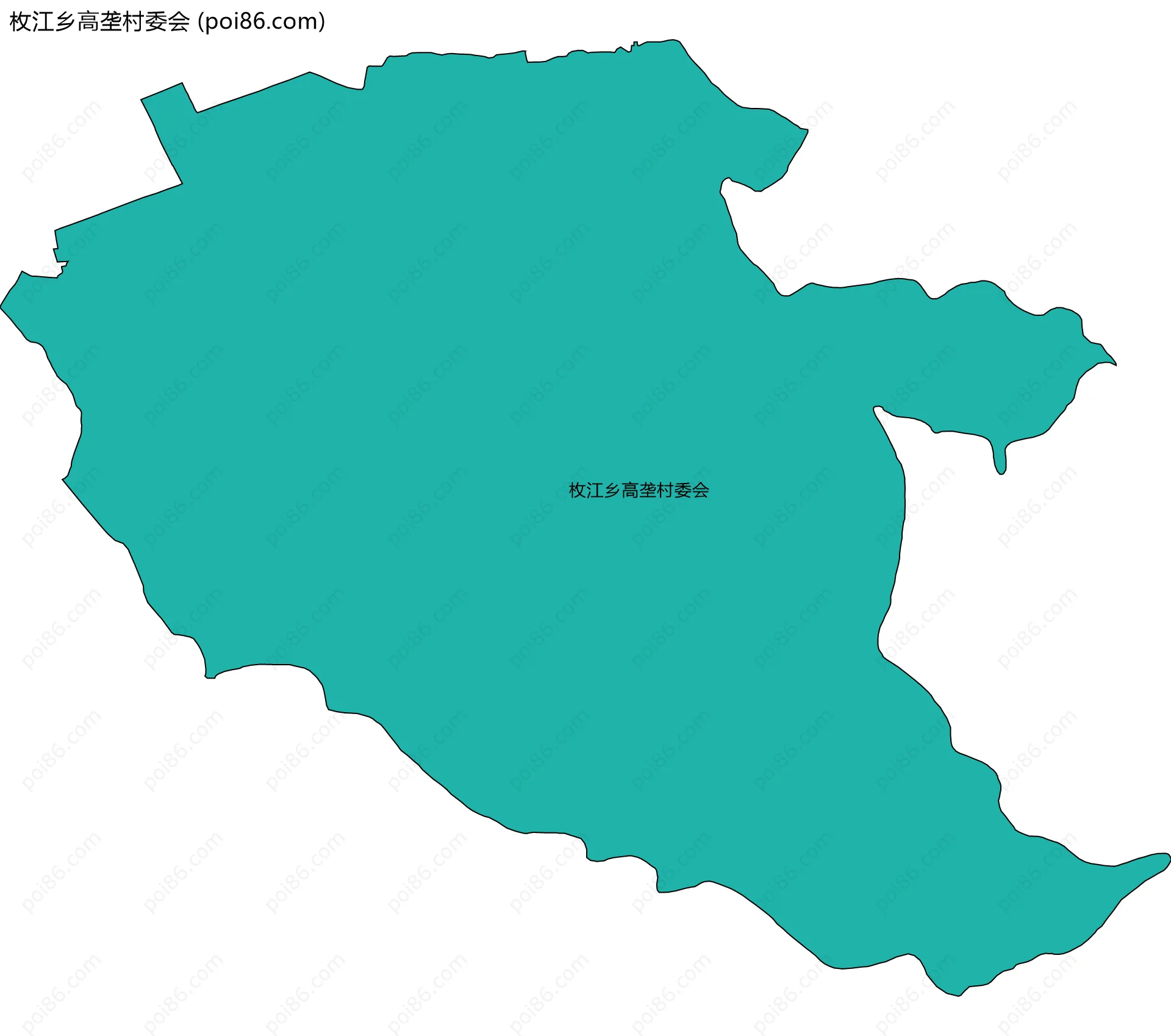 枚江乡高垄村委会边界地图