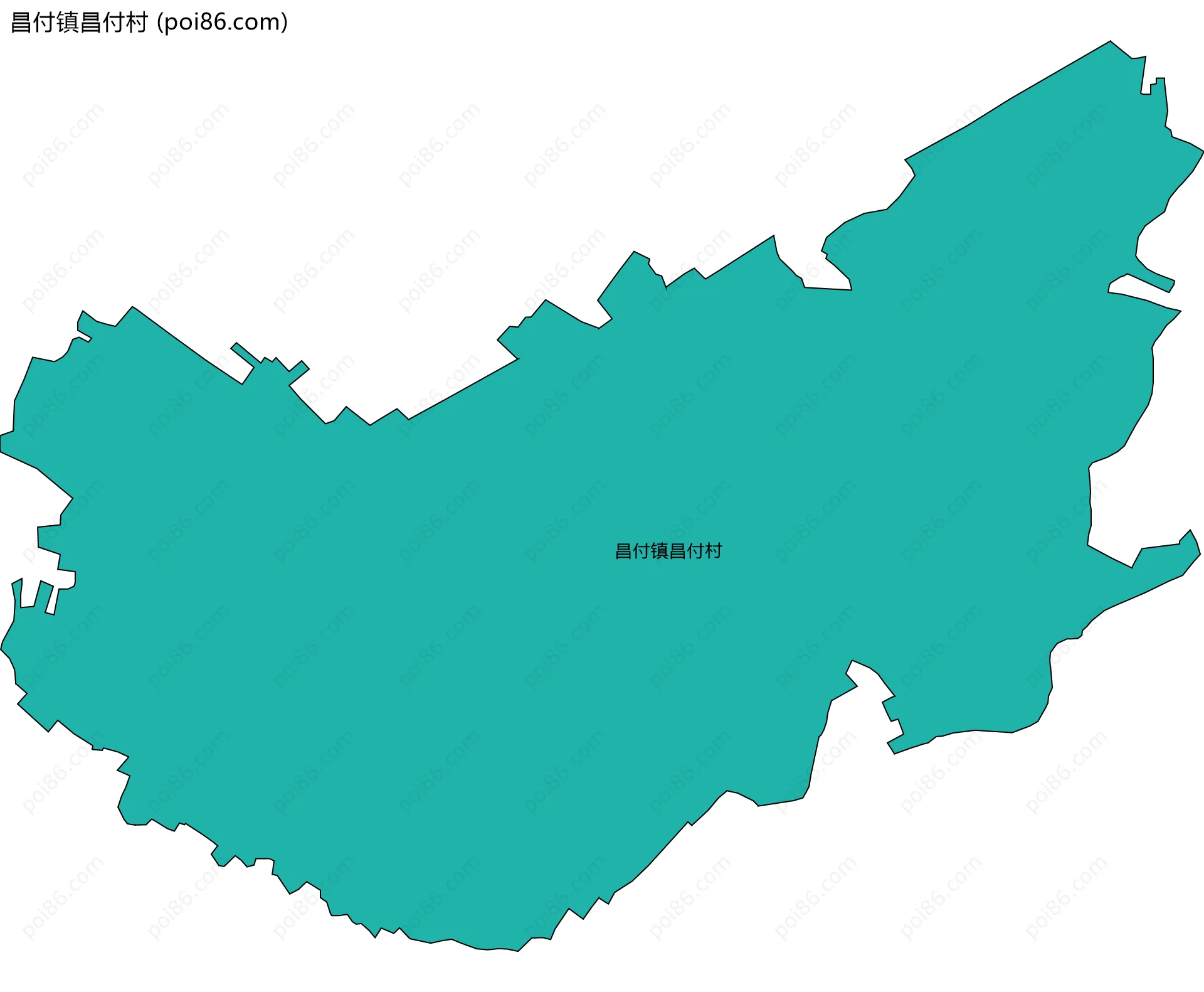 昌付镇昌付村边界地图