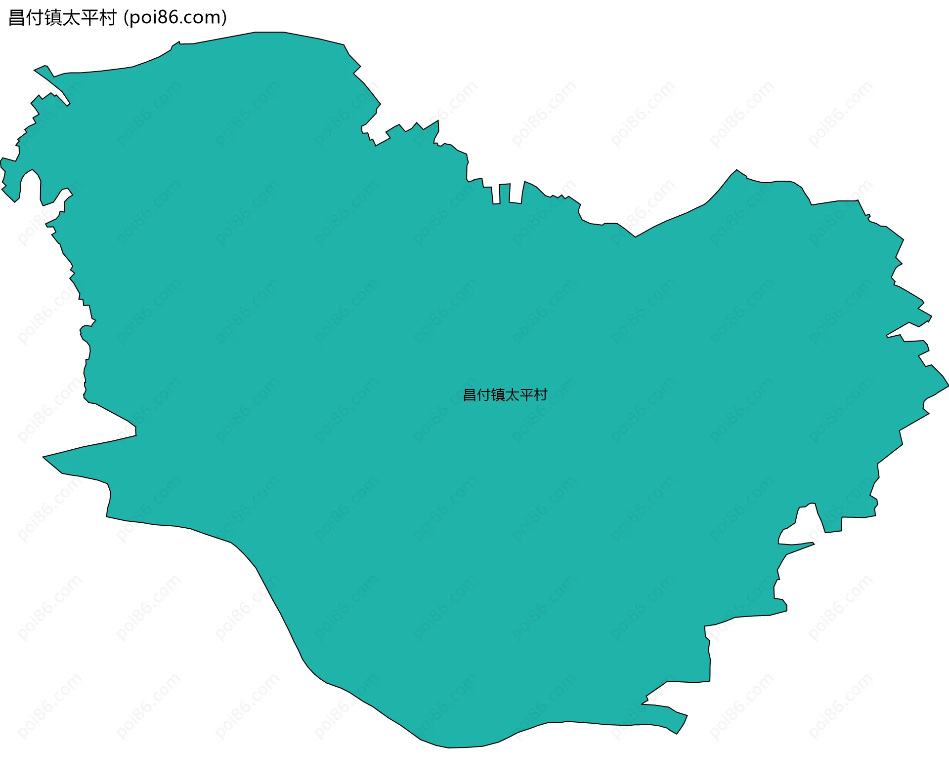 昌付镇太平村边界地图