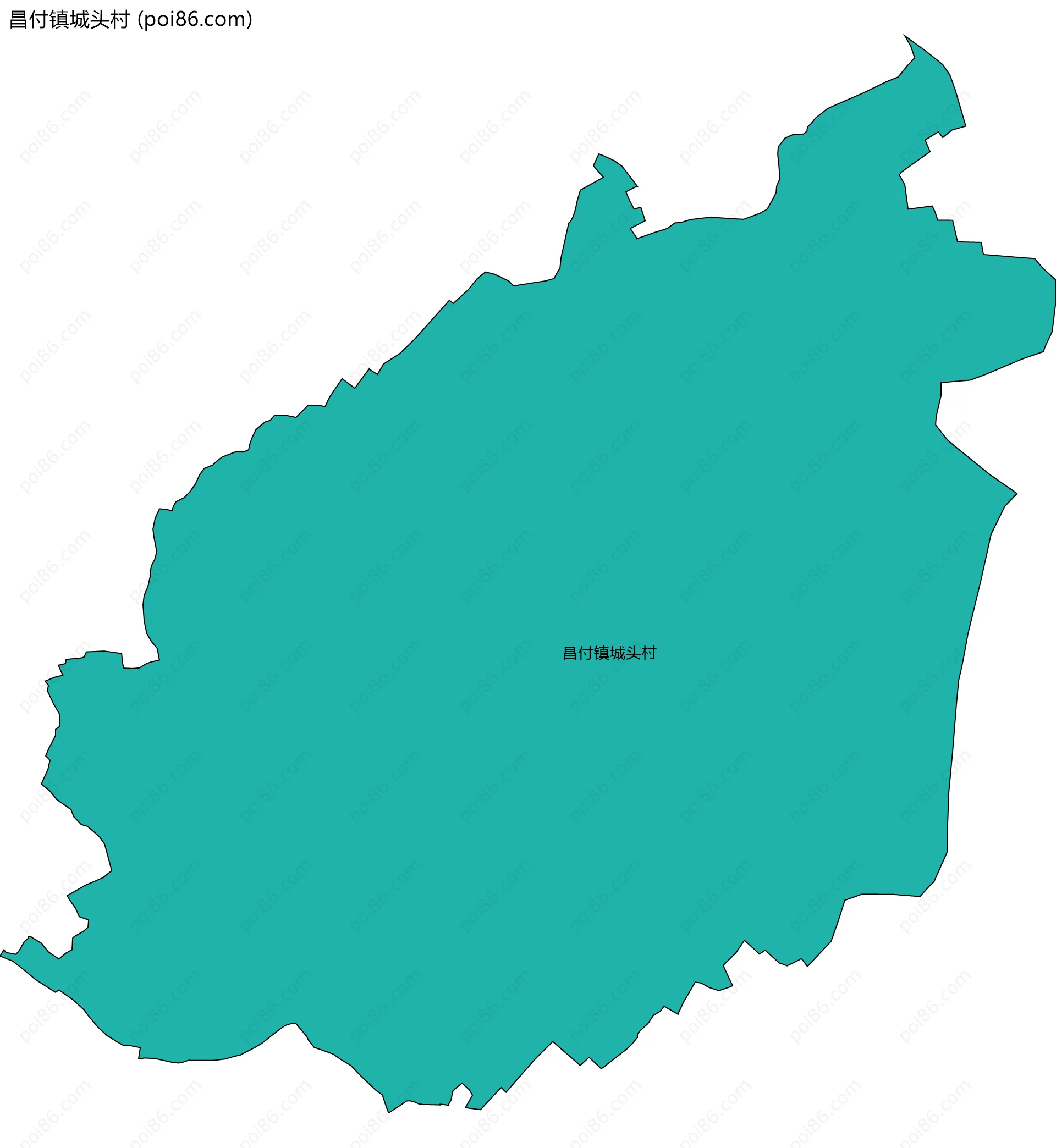 昌付镇城头村边界地图