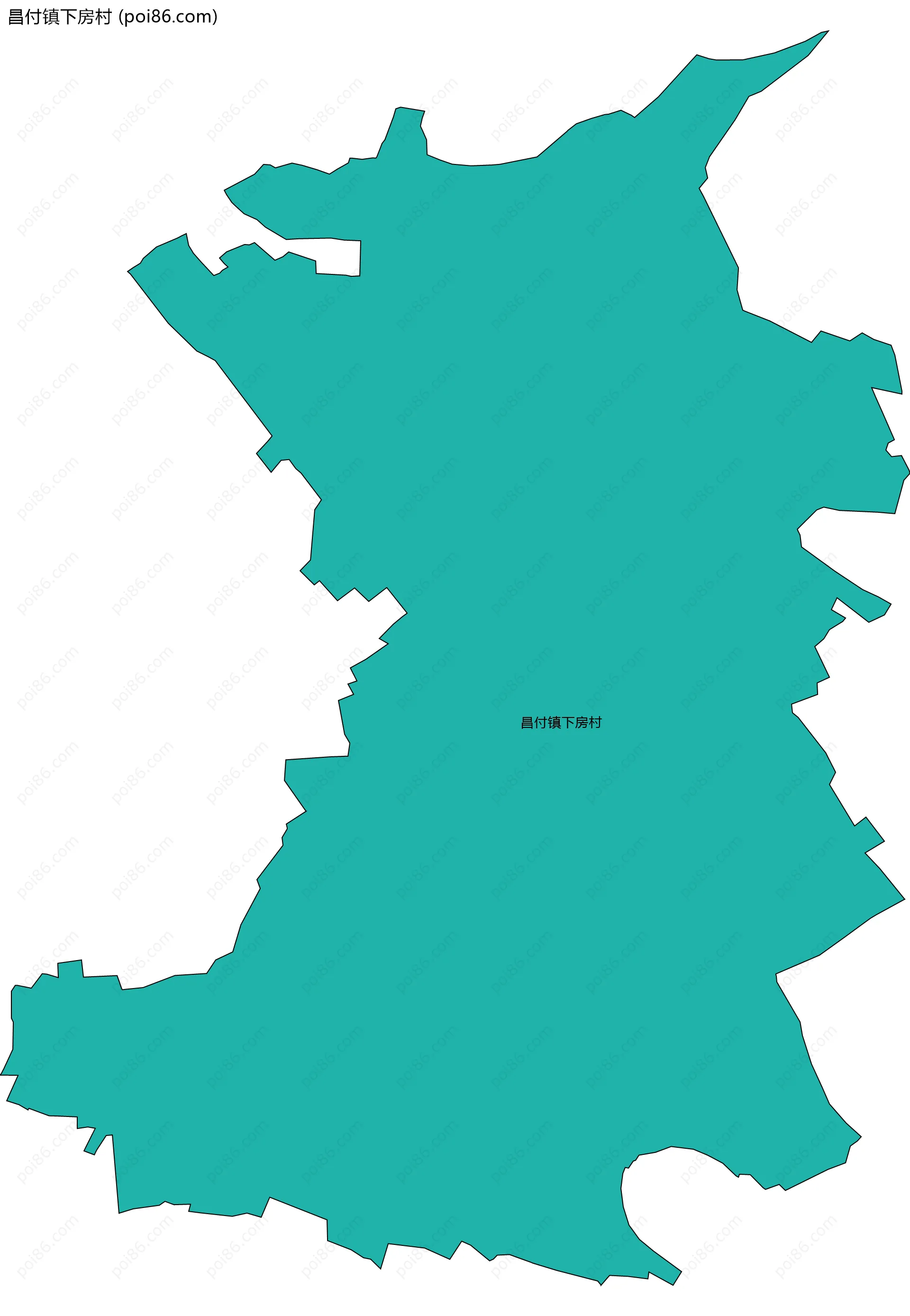 昌付镇下房村边界地图