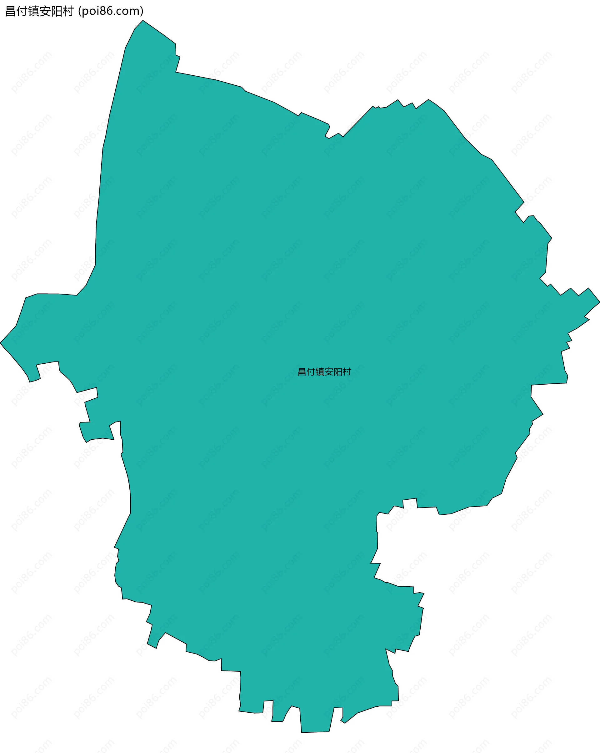 昌付镇安阳村边界地图