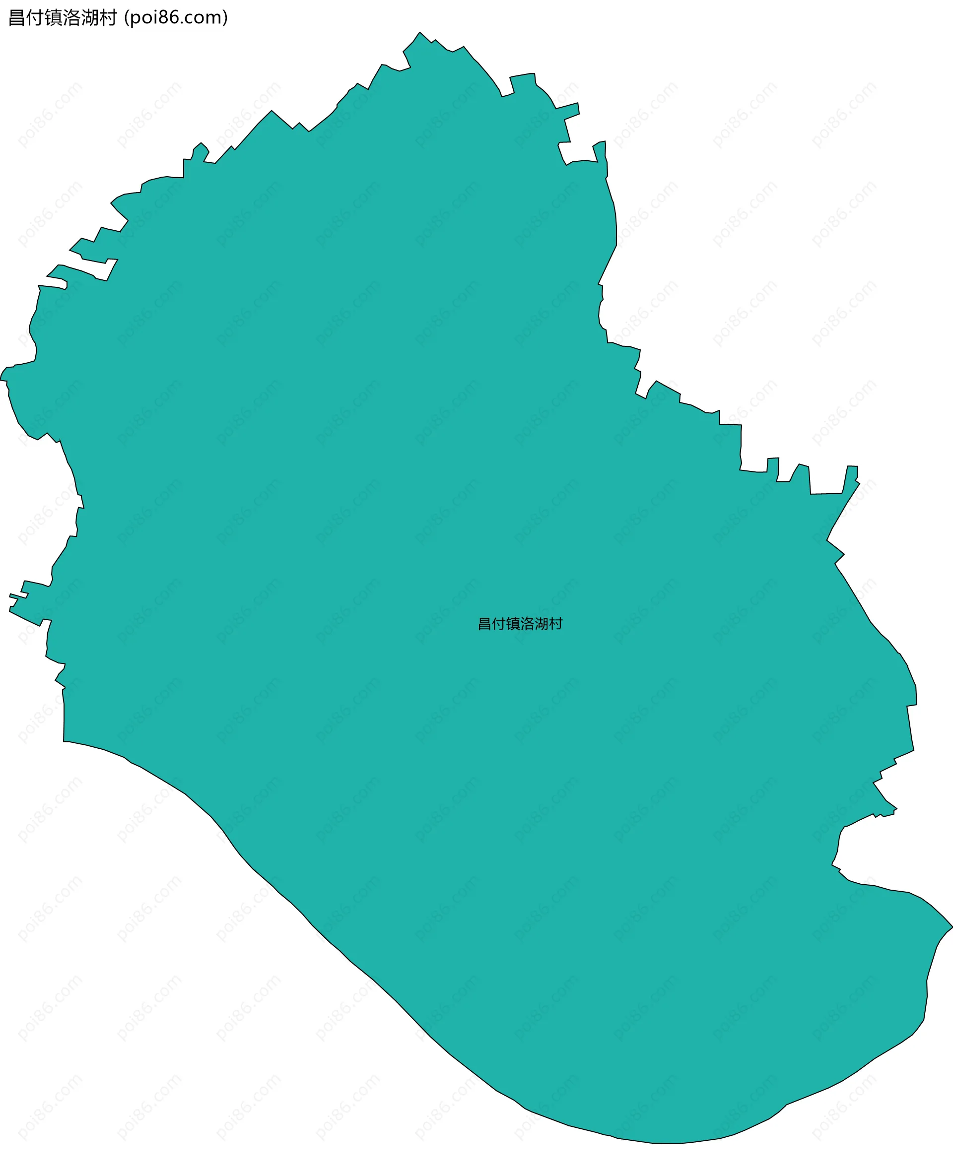昌付镇洛湖村边界地图