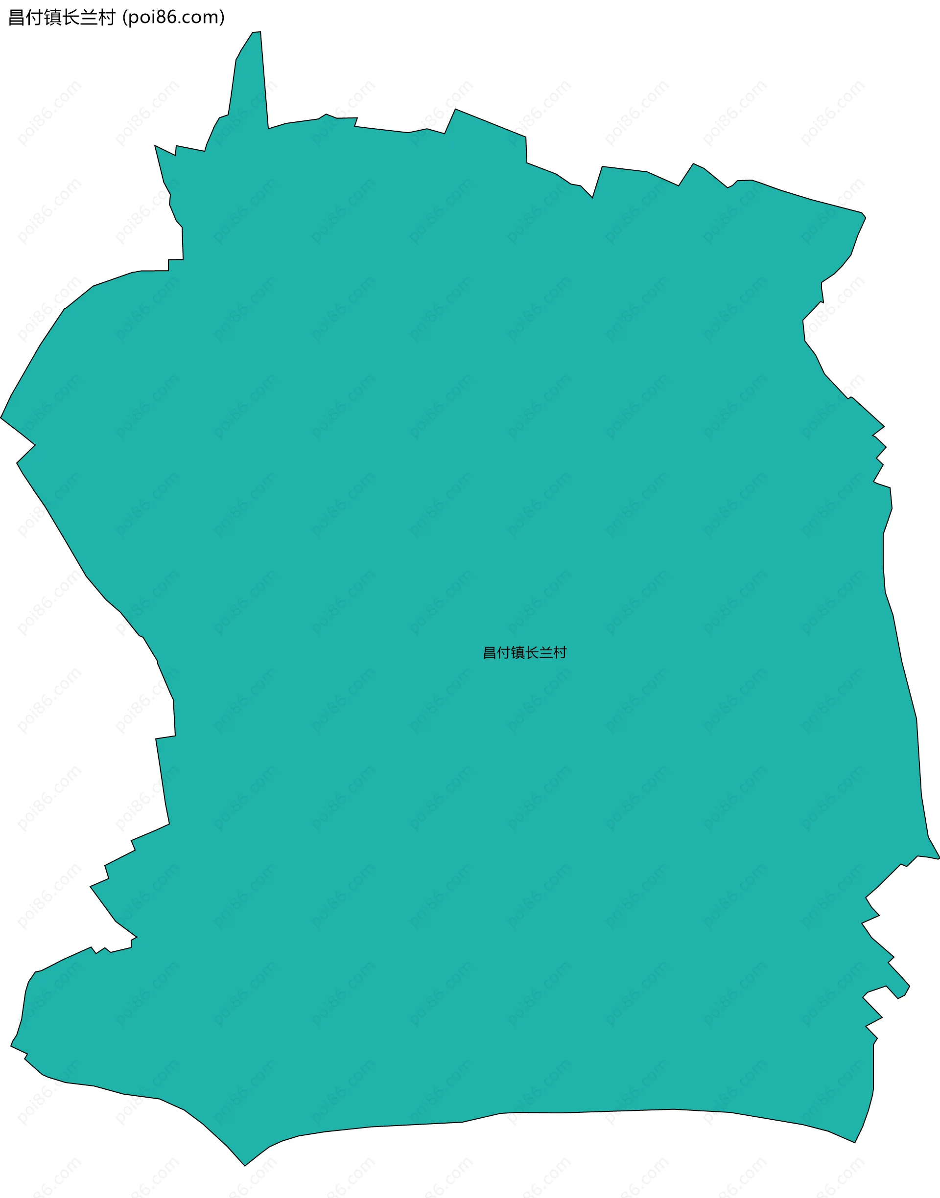昌付镇长兰村边界地图