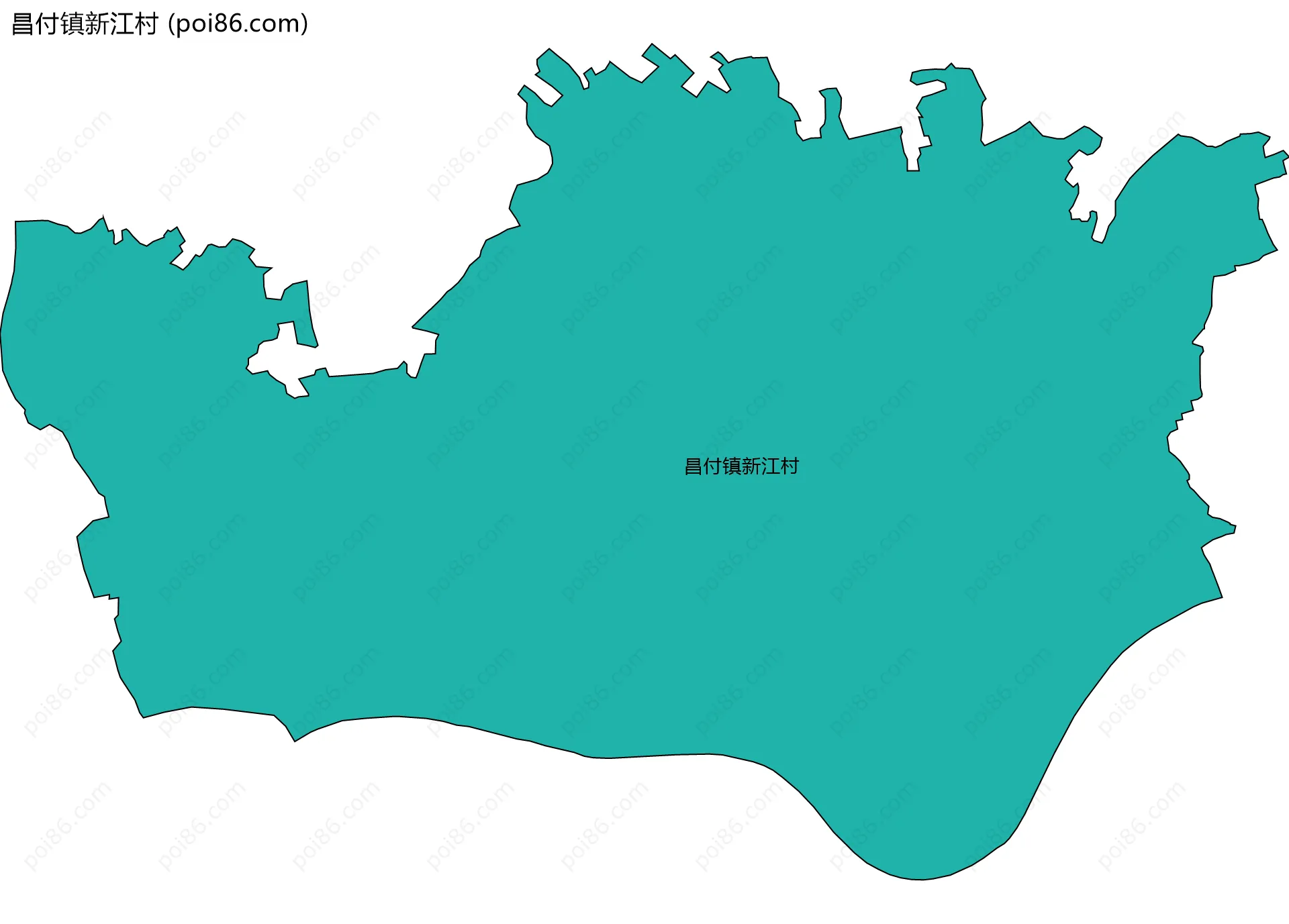 昌付镇新江村边界地图