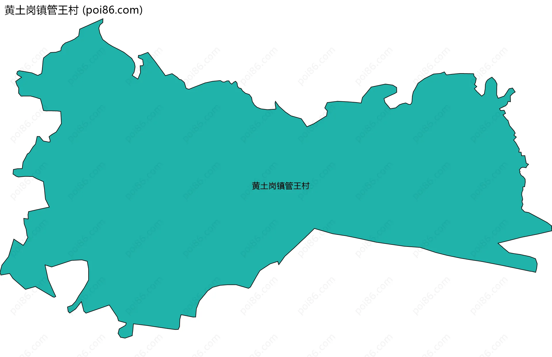 黄土岗镇管王村边界地图