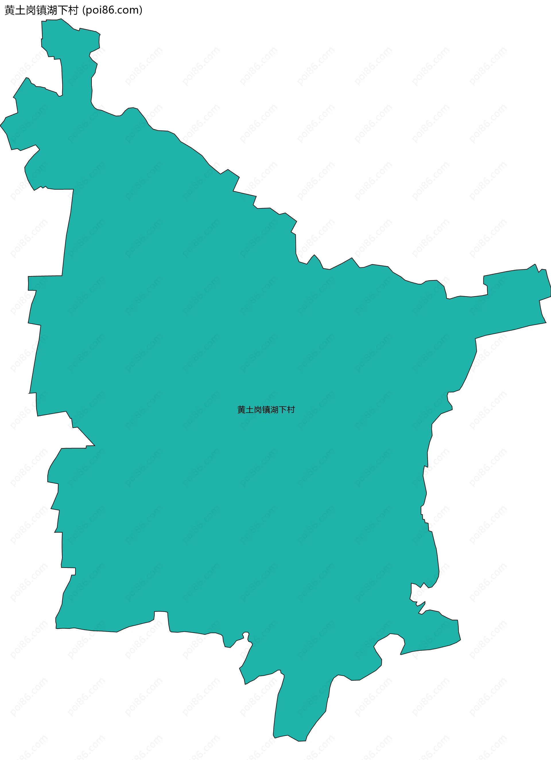 黄土岗镇湖下村边界地图