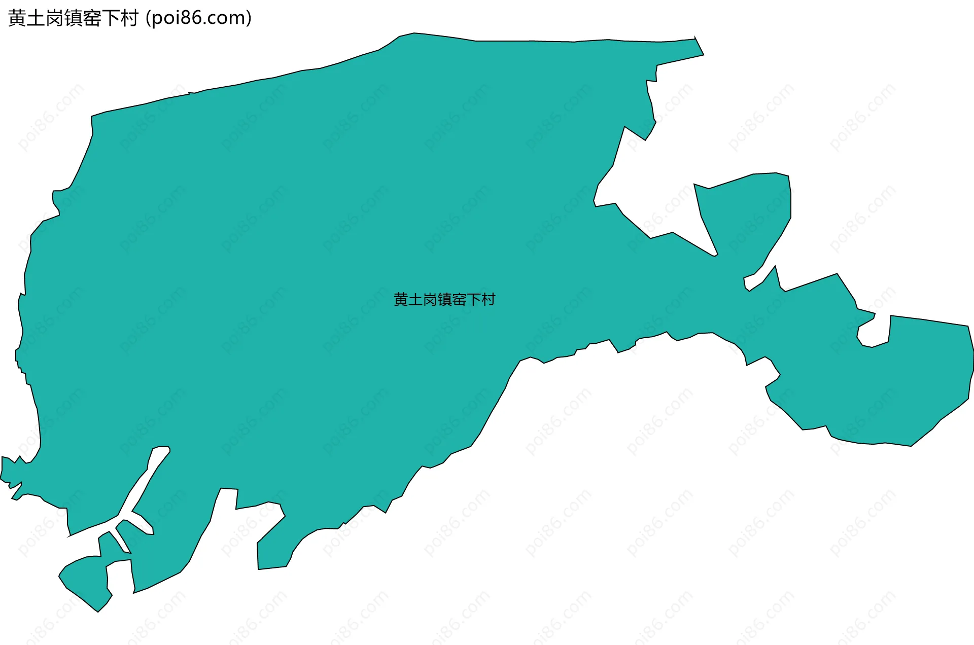黄土岗镇窑下村边界地图