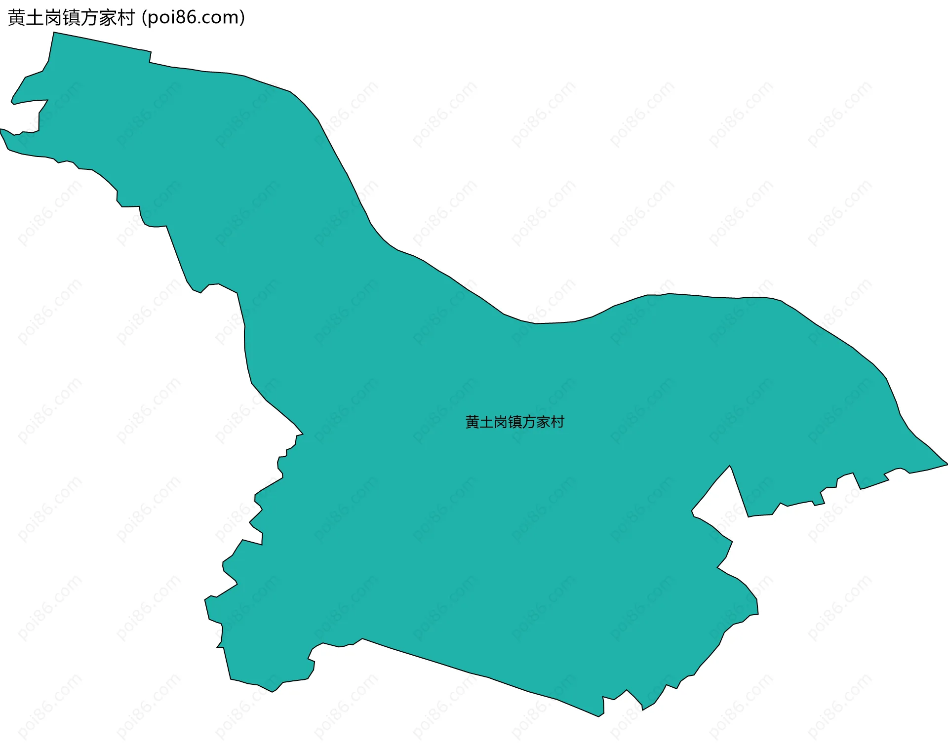 黄土岗镇方家村边界地图