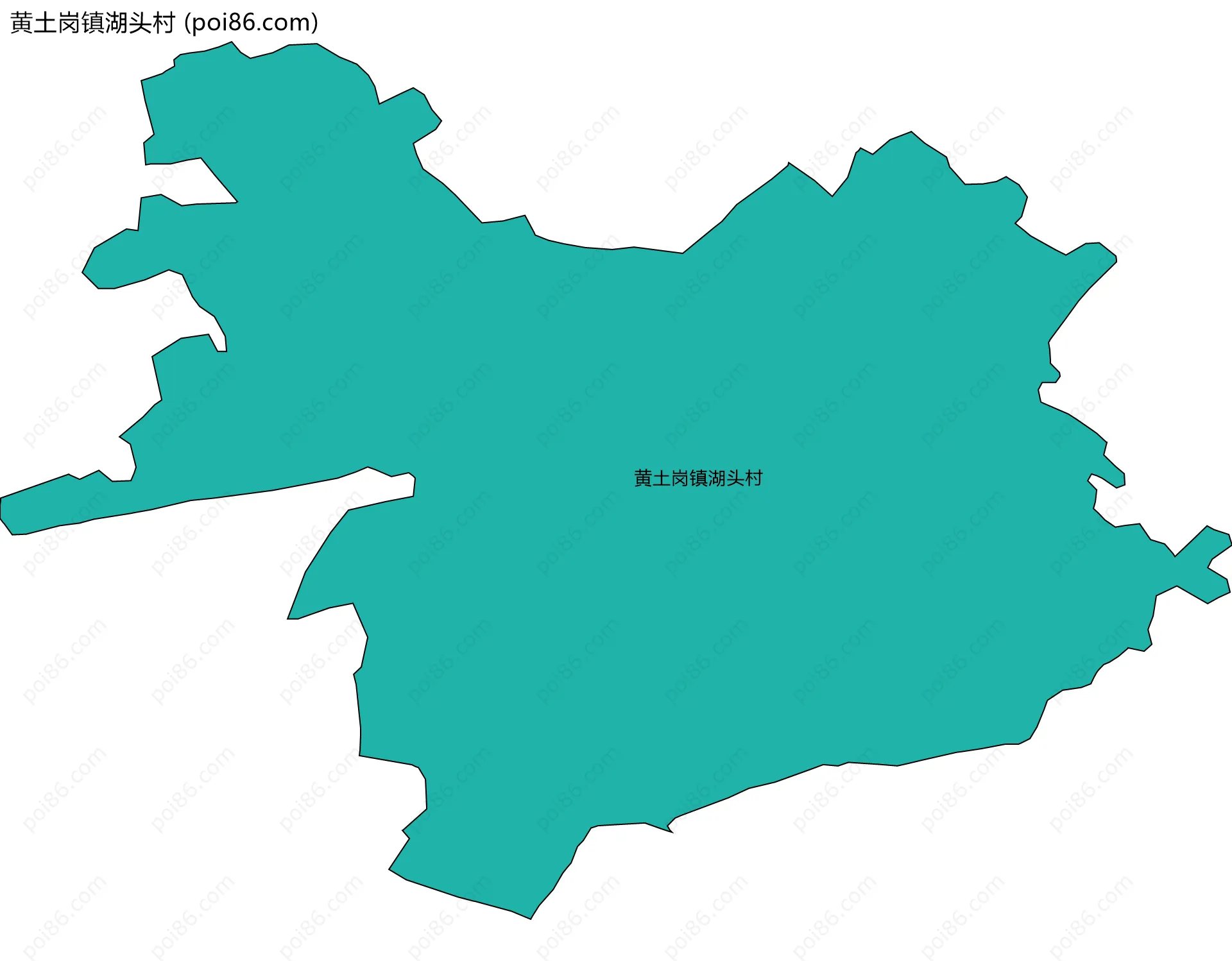 黄土岗镇湖头村边界地图