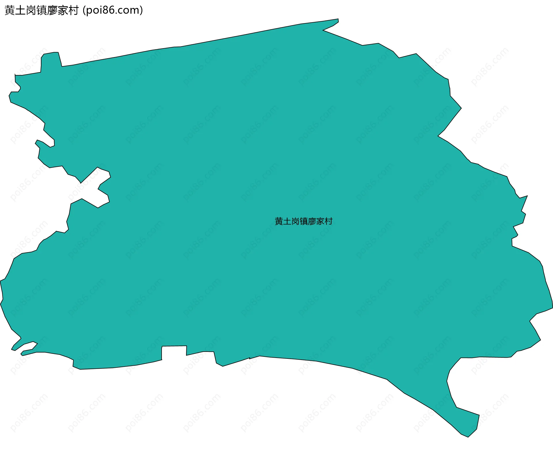 黄土岗镇廖家村边界地图