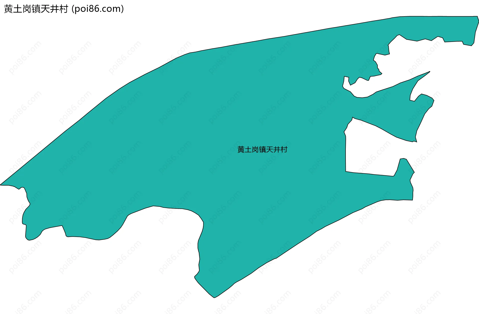 黄土岗镇天井村边界地图
