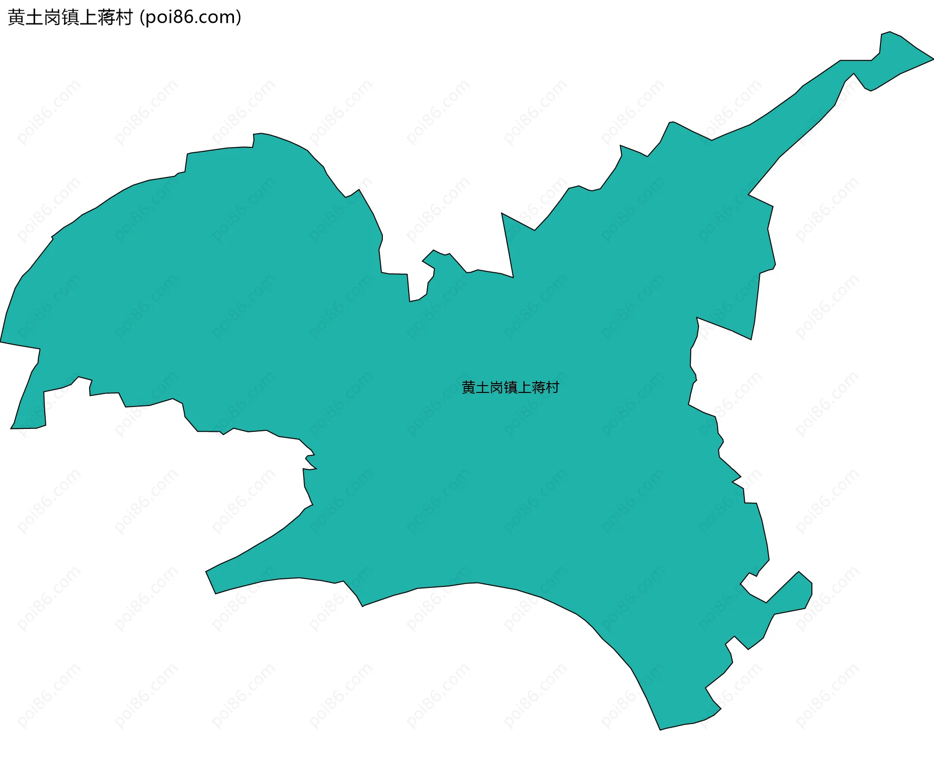 黄土岗镇上蒋村边界地图